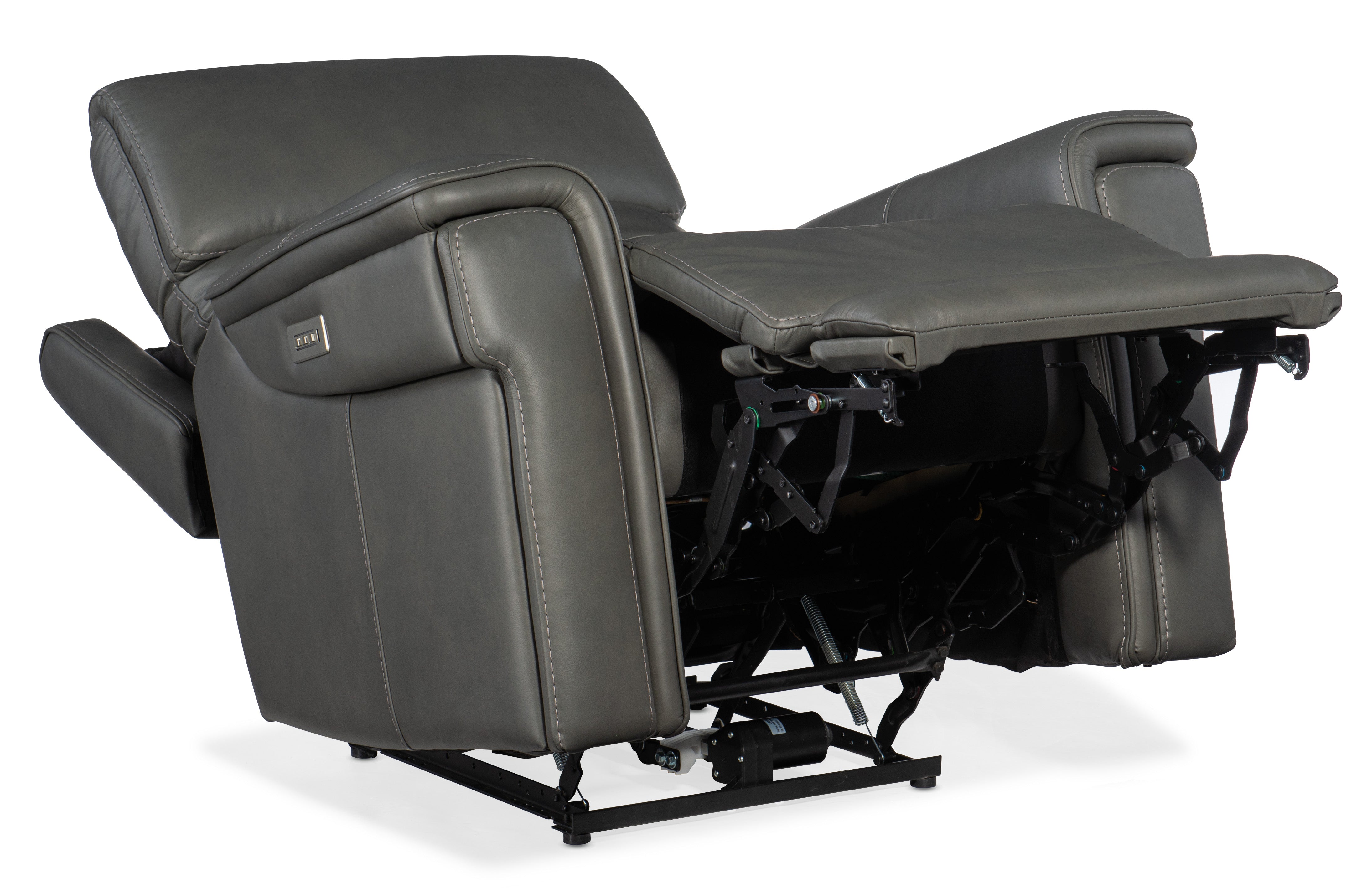 Hooker Furniture Lyra Zero Gravity Power Recliner with Power Headrest and Lumbar in Medium Gray