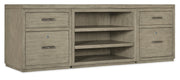 Hooker Furniture Linville Falls 84" Credenza with Two Files and Open Desk Cabinet