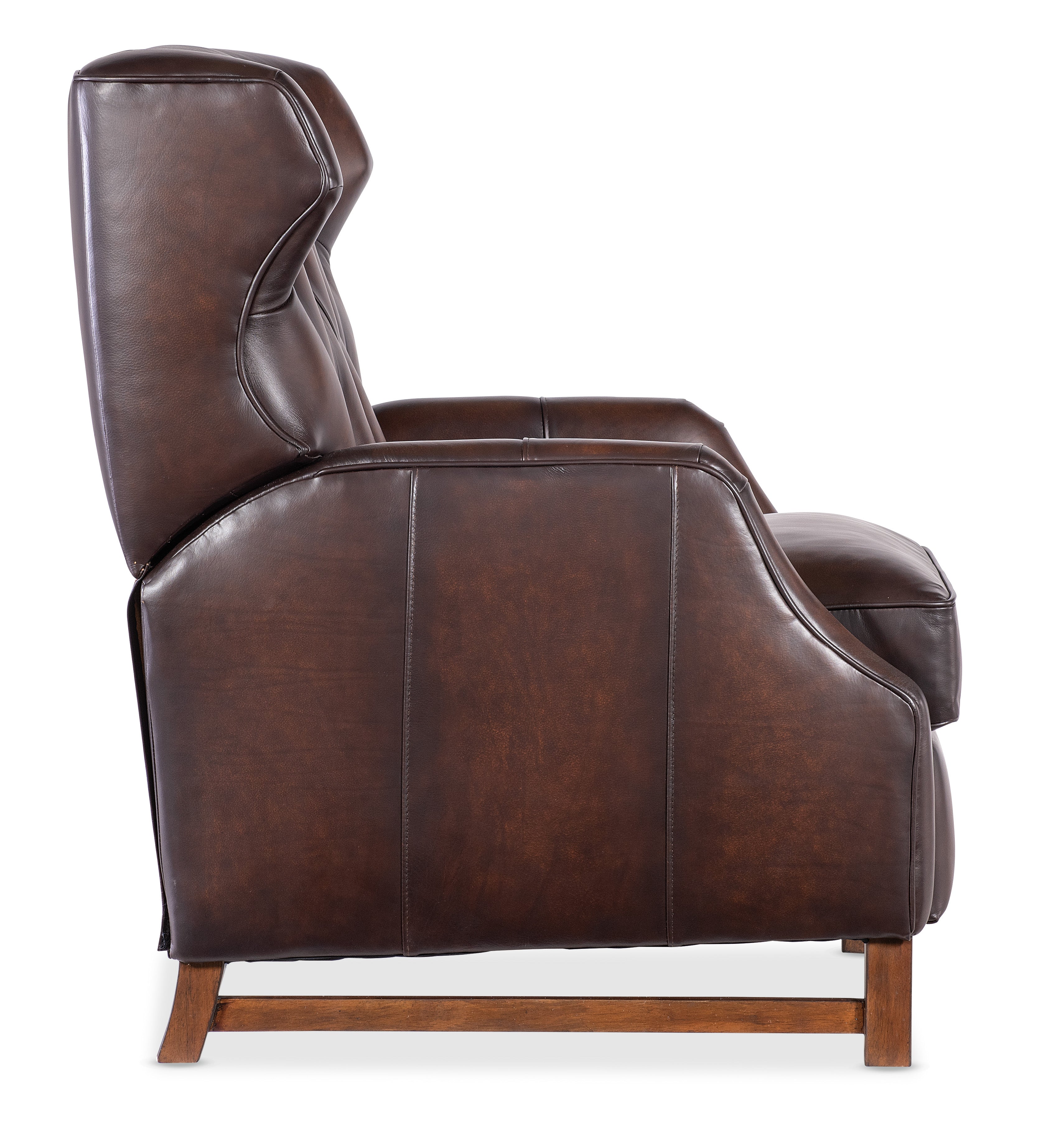Hooker Furniture Henderson Press Back Recliner in Brown