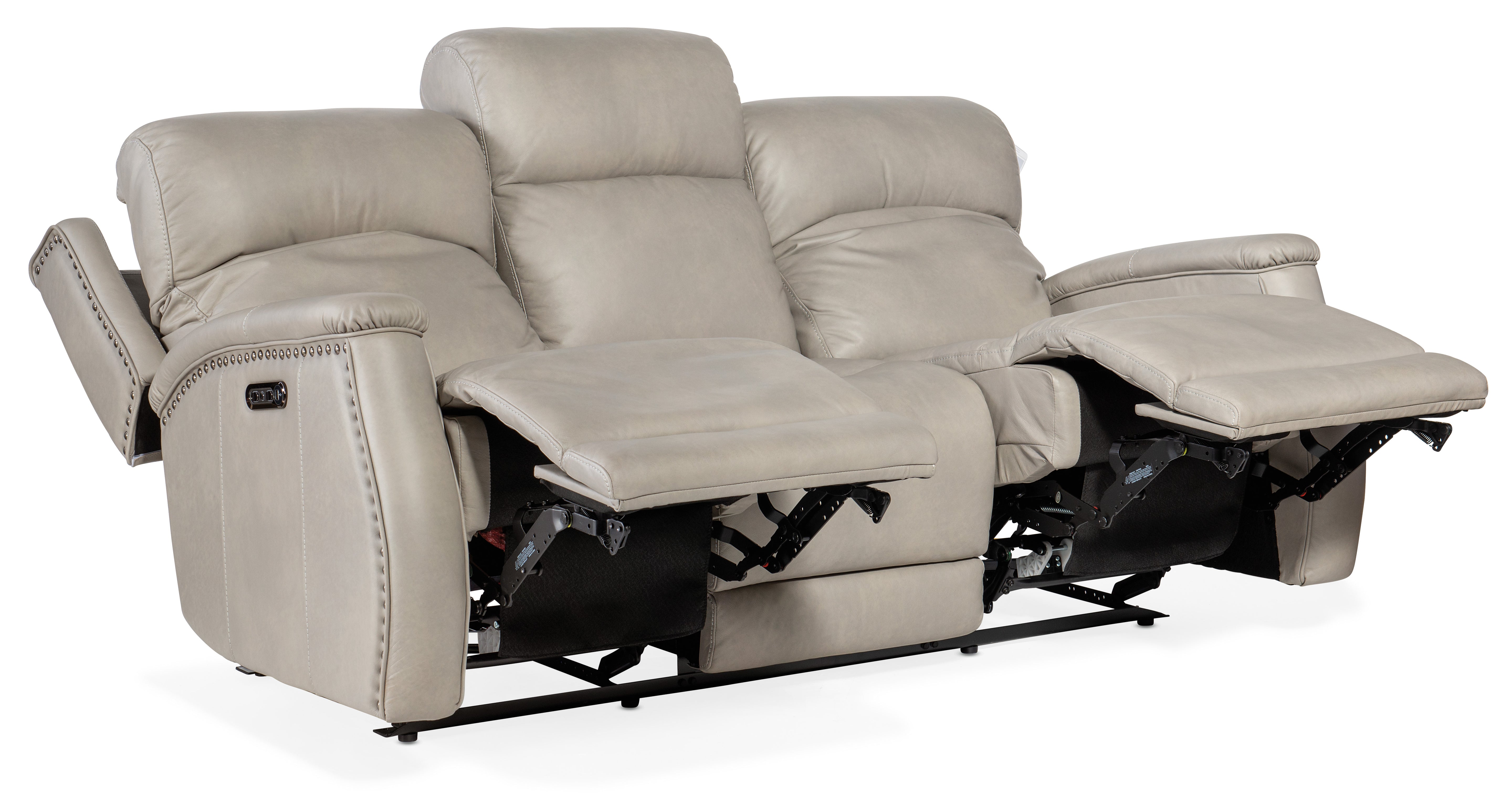Hooker Furniture Rhea Zero Gravity Power Recline Sofa with Power Headrest in Grey