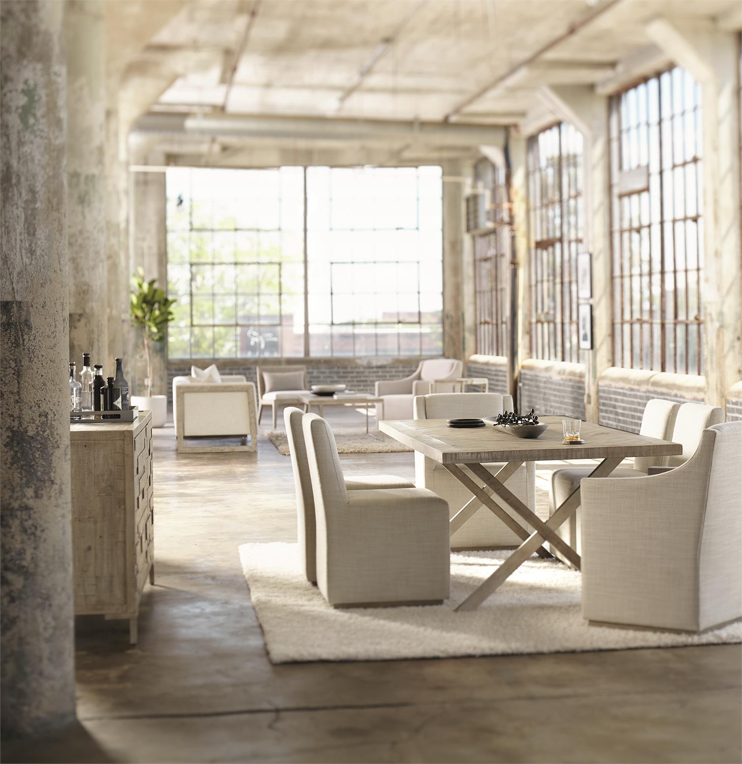 Bernhardt Furniture Highland Park Milo Dining Table in Morel