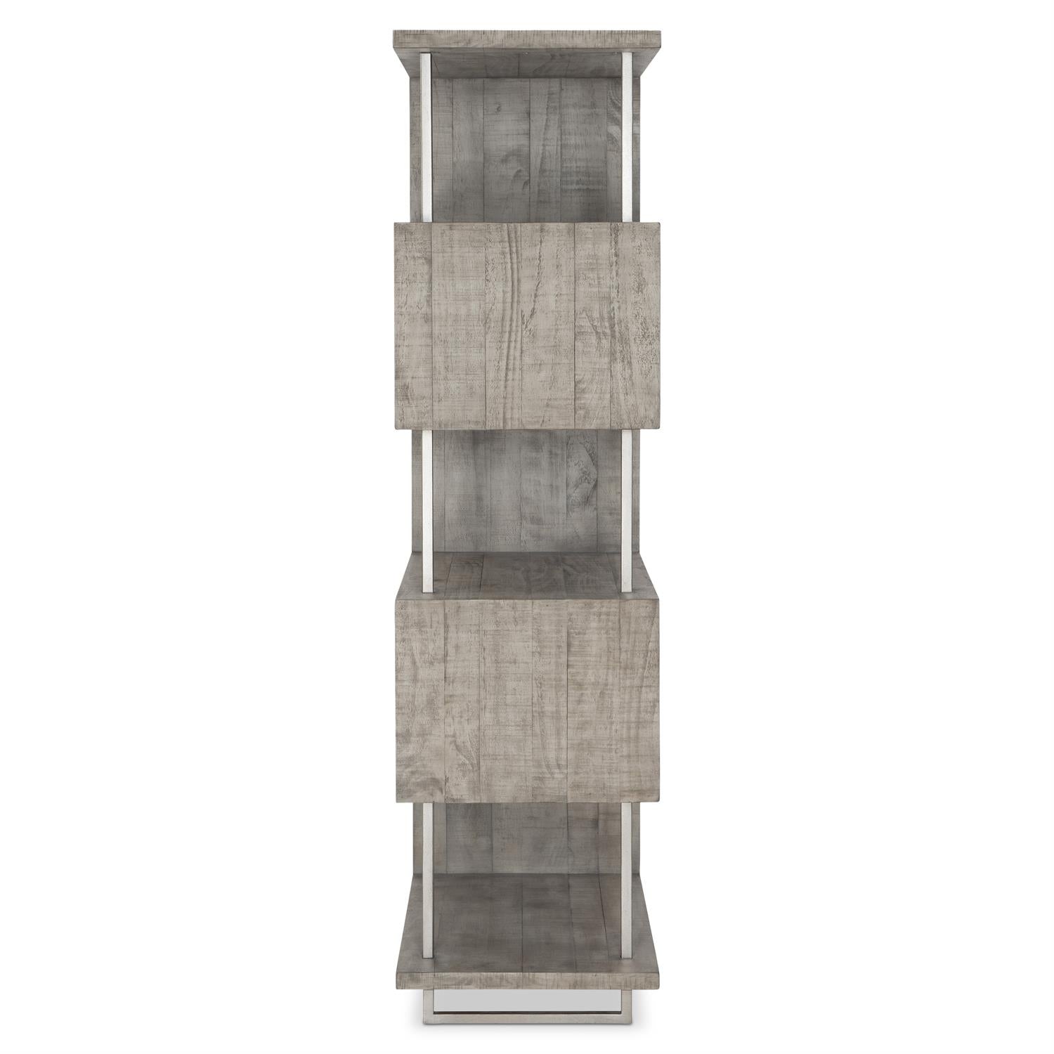 Bernhardt Furniture Highland Park Polk Etagere in Morel/Glazed Silver