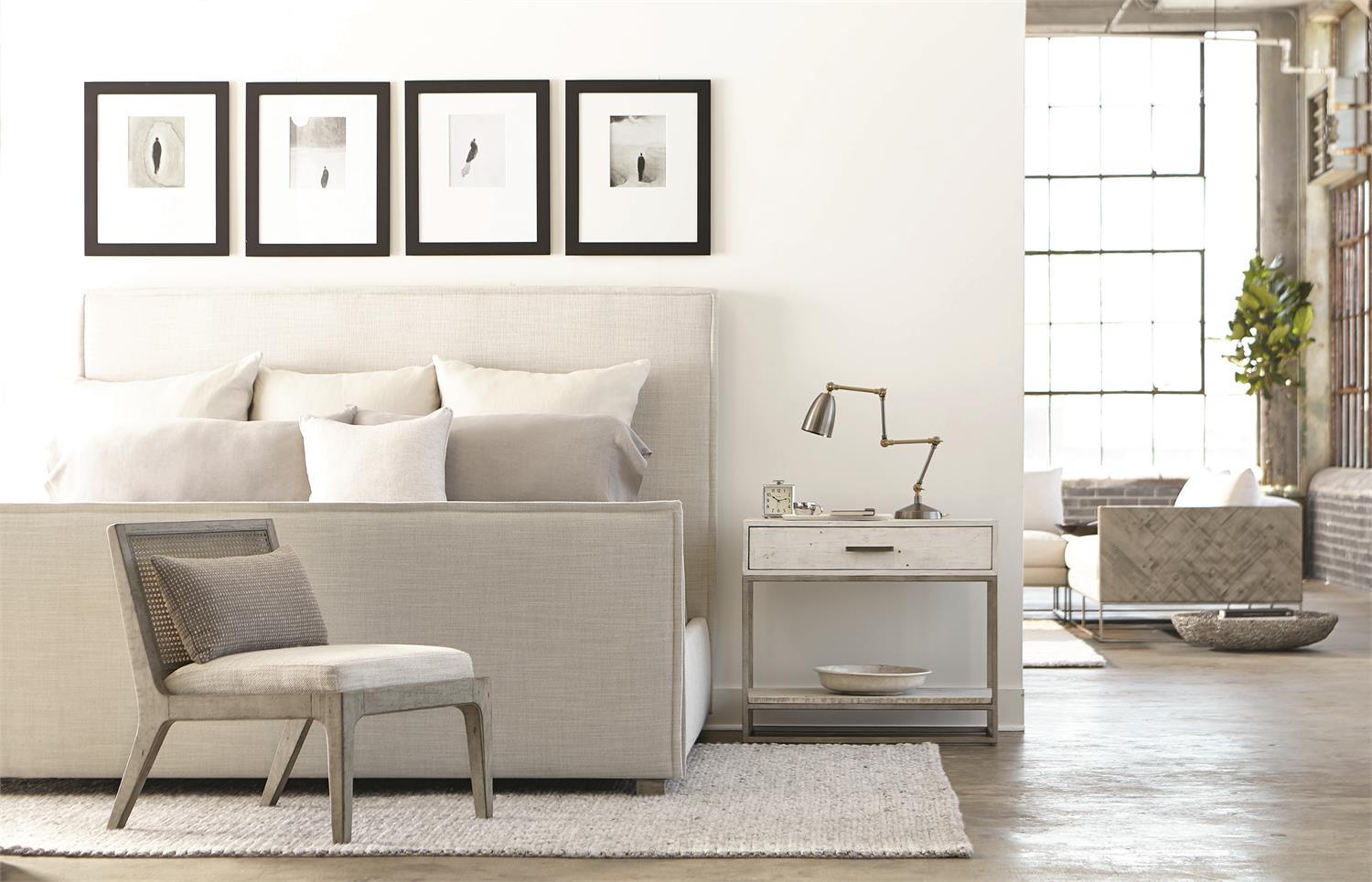 Bernhardt Furniture Highland Park Sawyer Panel Bed  in Morel