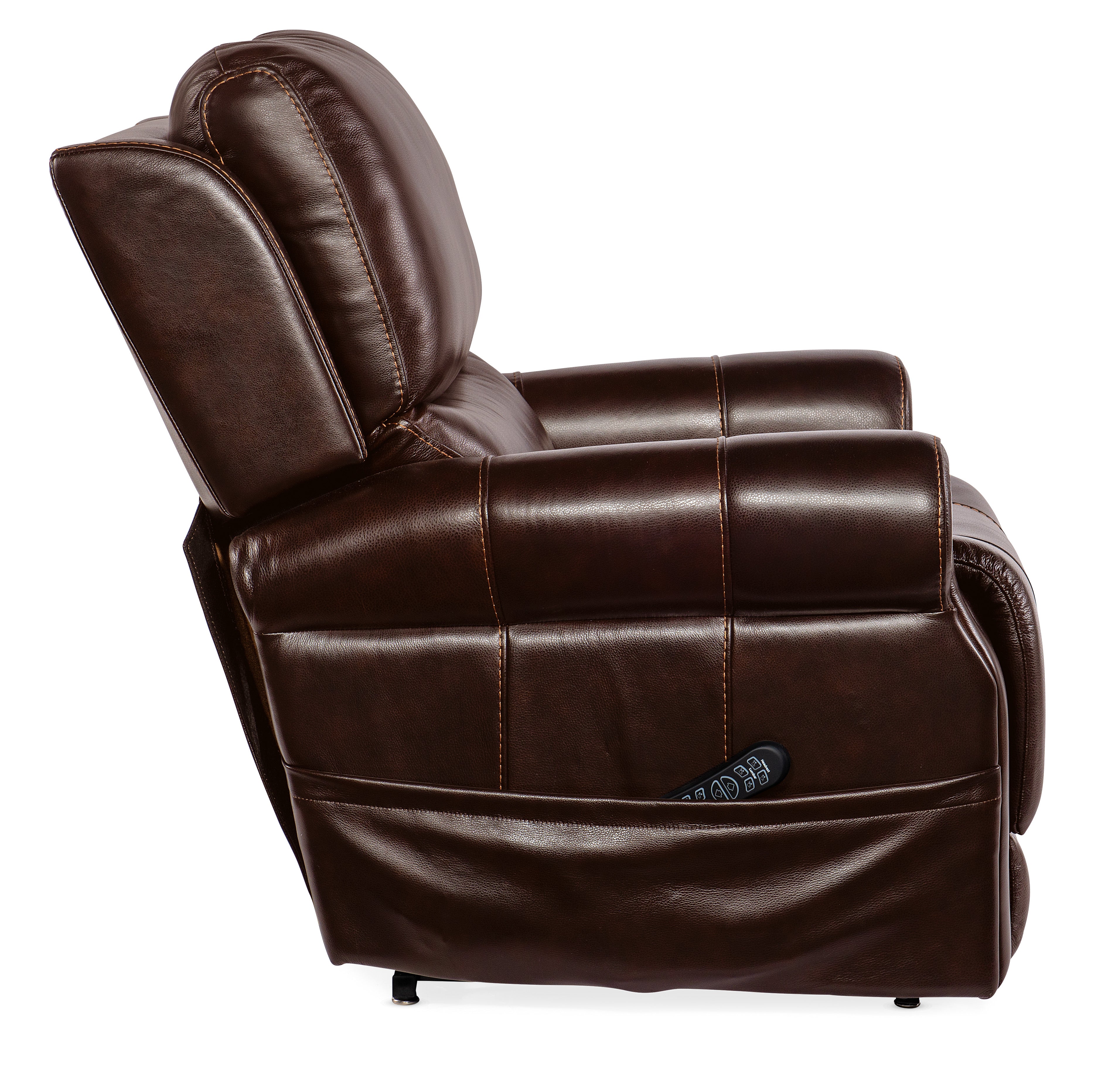 Hooker Furniture Eisley Power Recliner with Power Headrest, Lumbar & Lift in Dark Brown