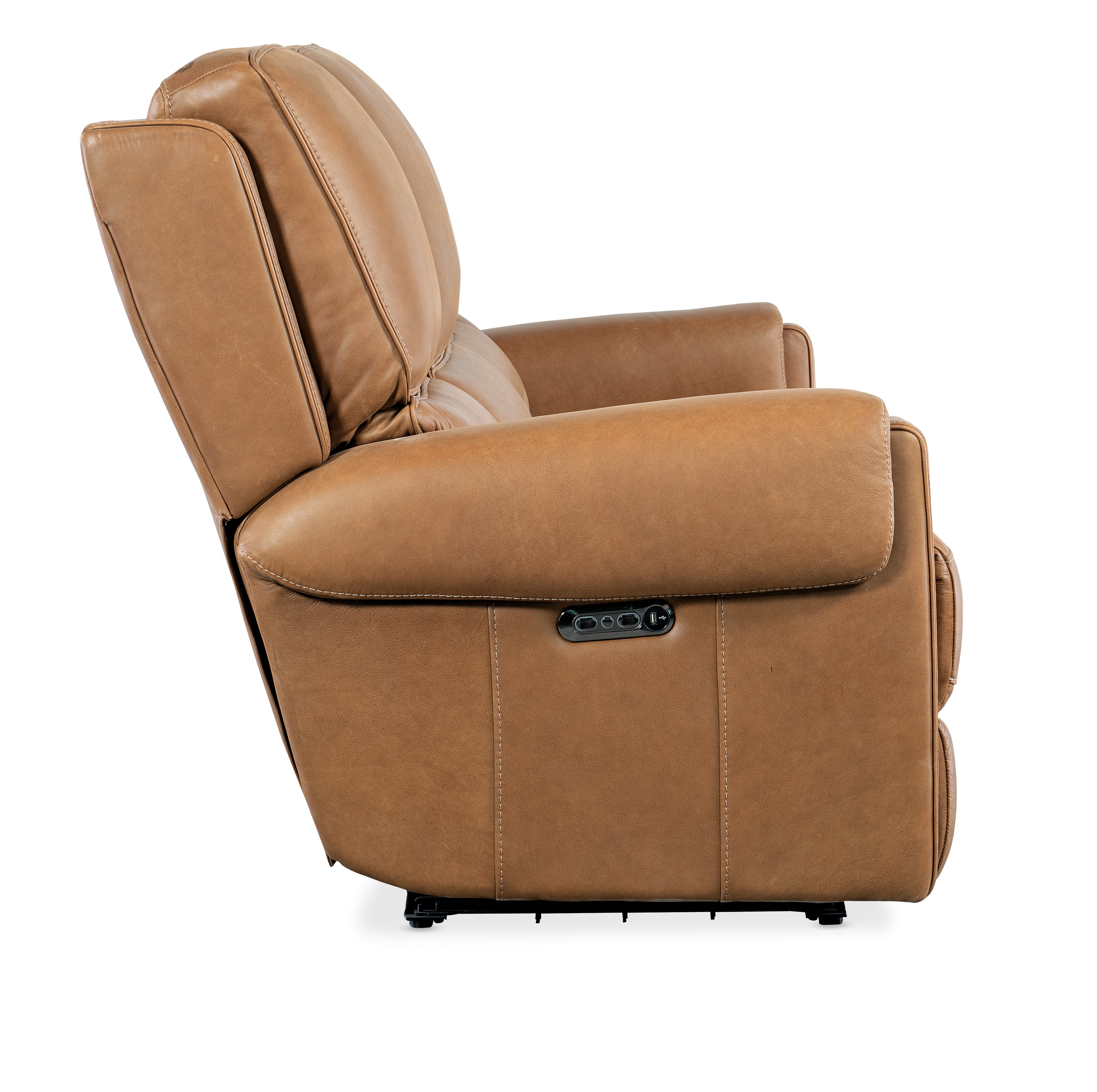 Hooker Furniture Somers Sofa with Power Recline & Power Headrest in Light Brown