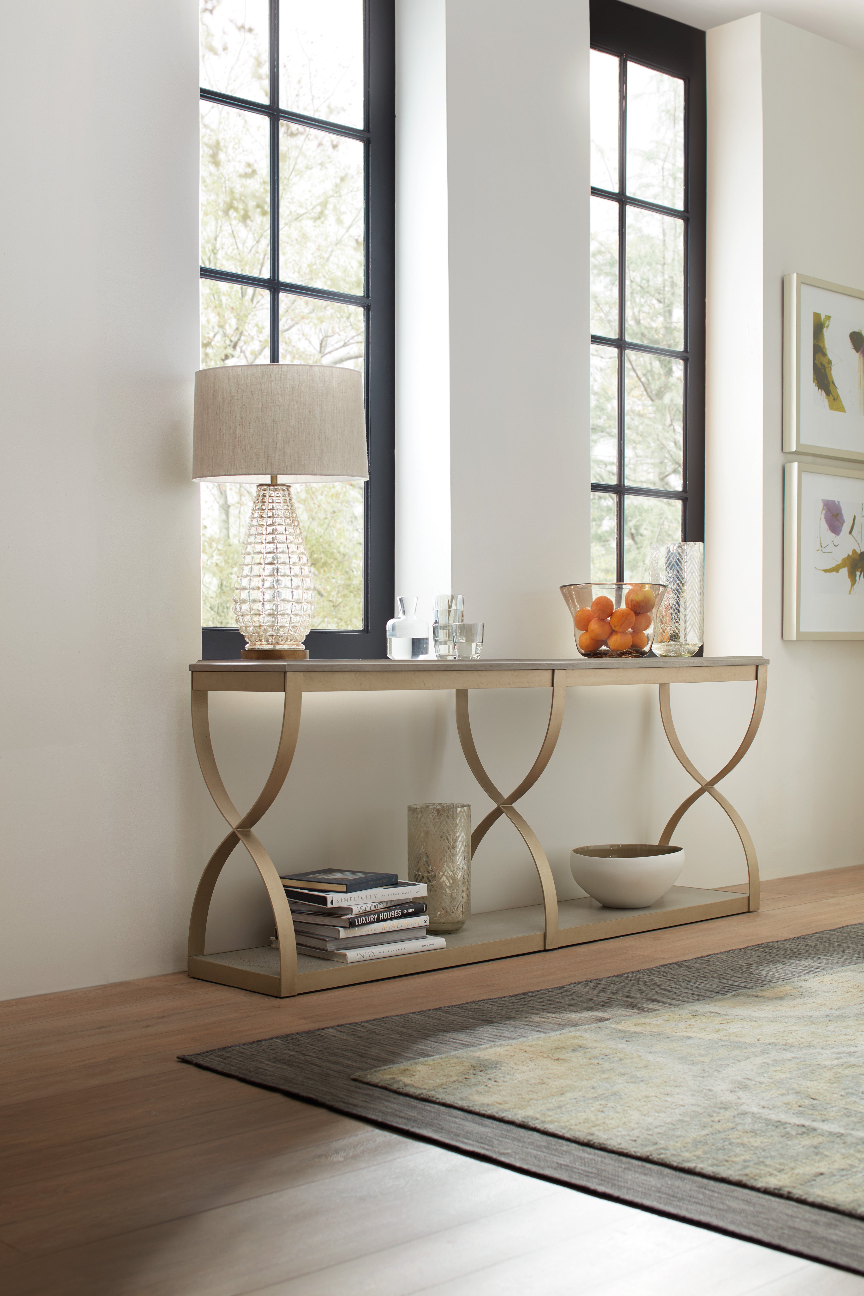 Hooker Furniture Elixir Console Table in Champagne