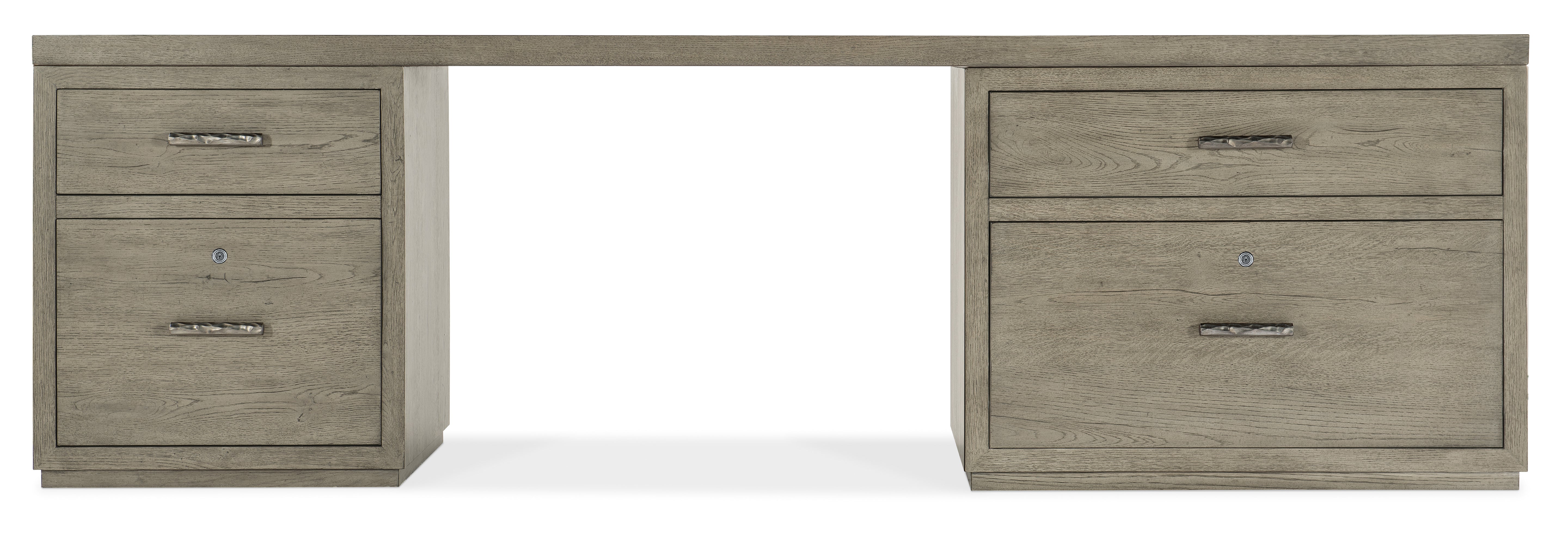 Hooker Furniture Linville Falls 96" Desk with Small File and Lateral File