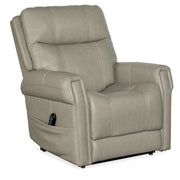 Hooker Furniture Carroll Power Recliner with Power Headrest, Lumbar & Lift in Light Gray