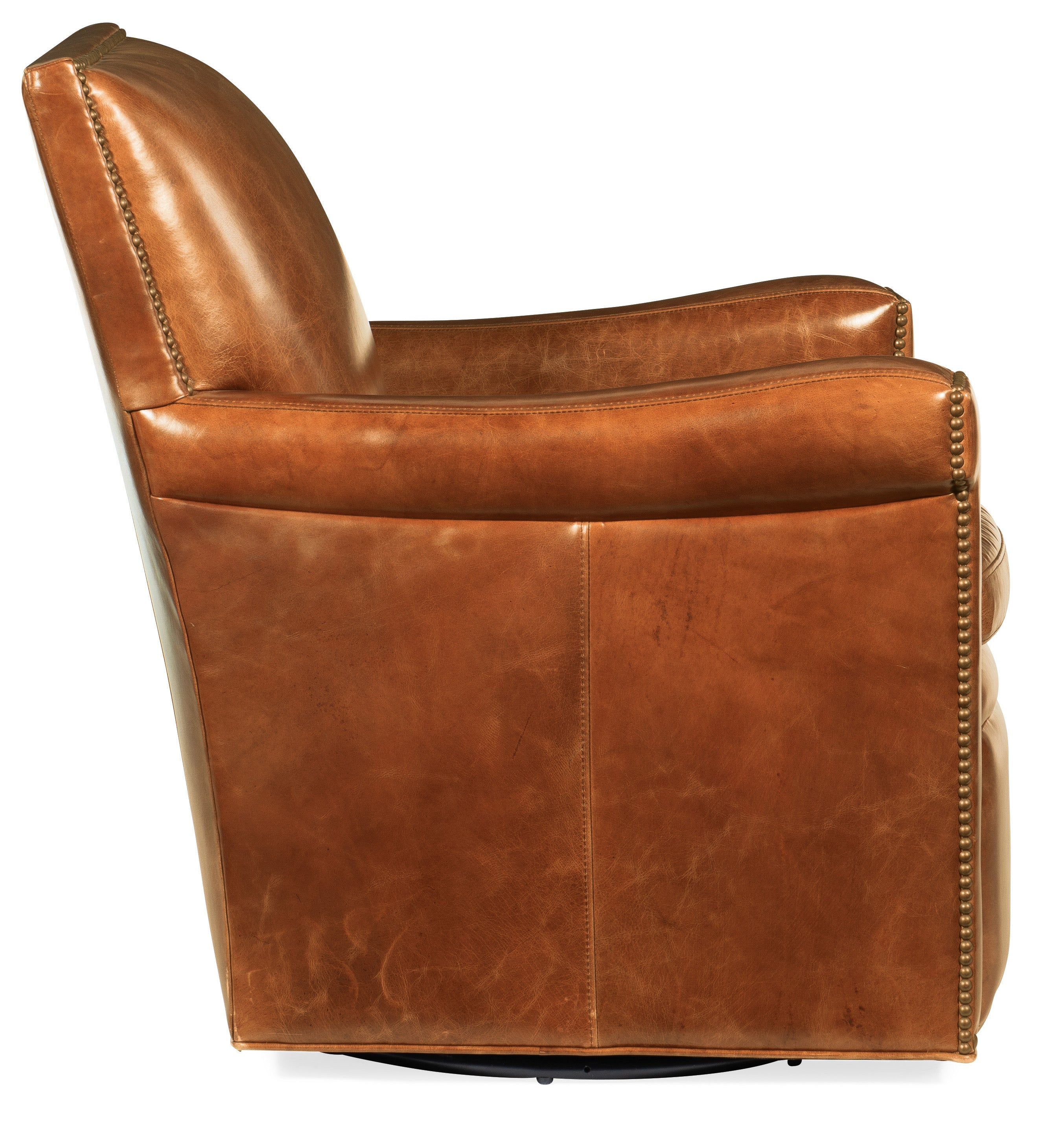 Hooker Furniture Jilian Swivel Club Chair in Light Brown