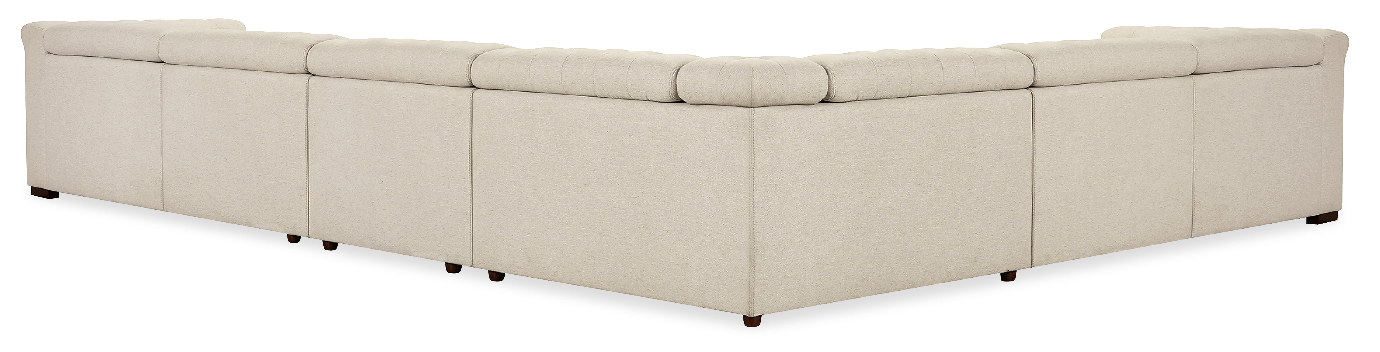 Hooker Furniture Savion Deux 6 Seat Sectional with Three Power Recliners and Seven Power Headrests in Beige