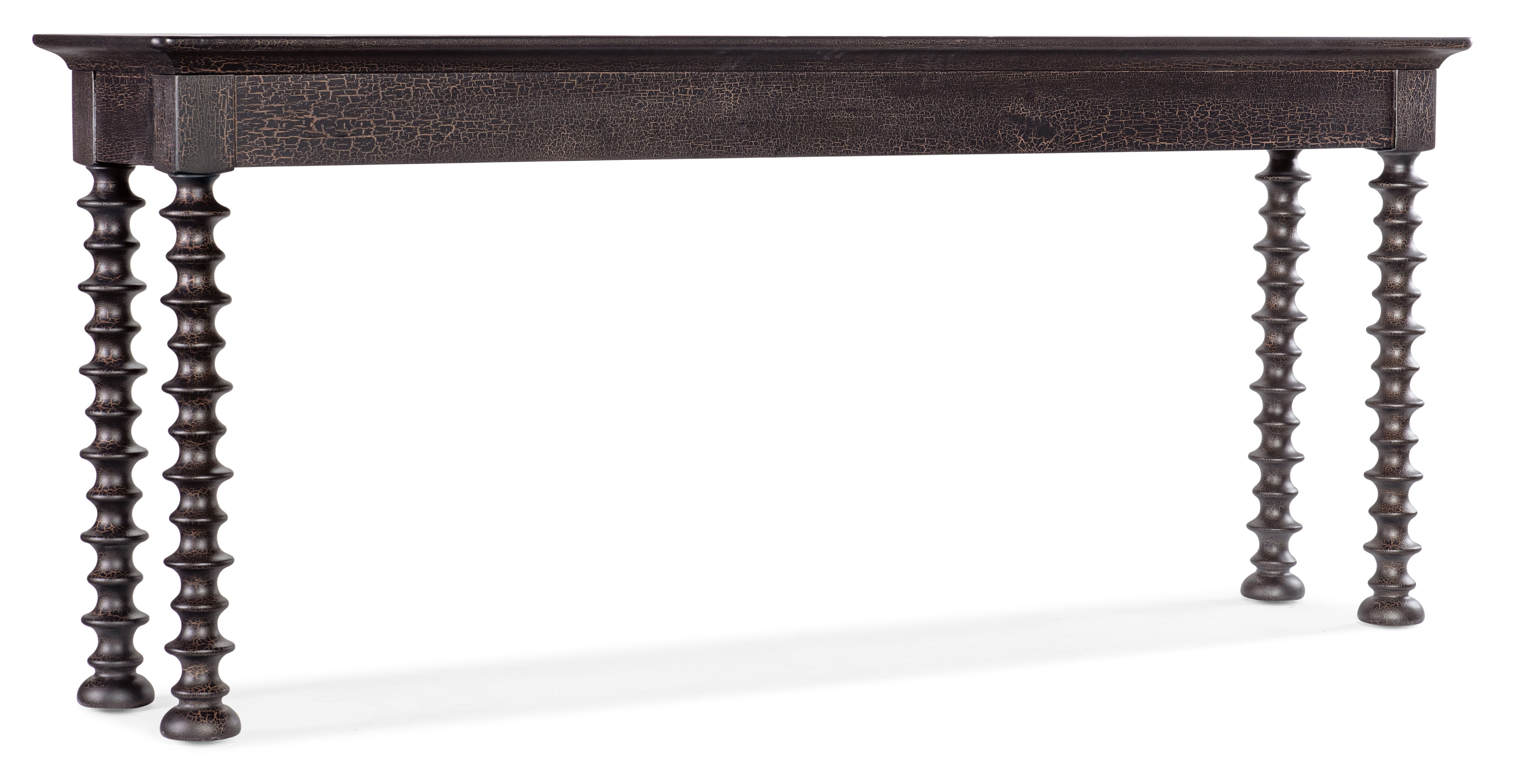 Hooker Furniture Big Sky Turned Leg Sofa Table in Medium Brown