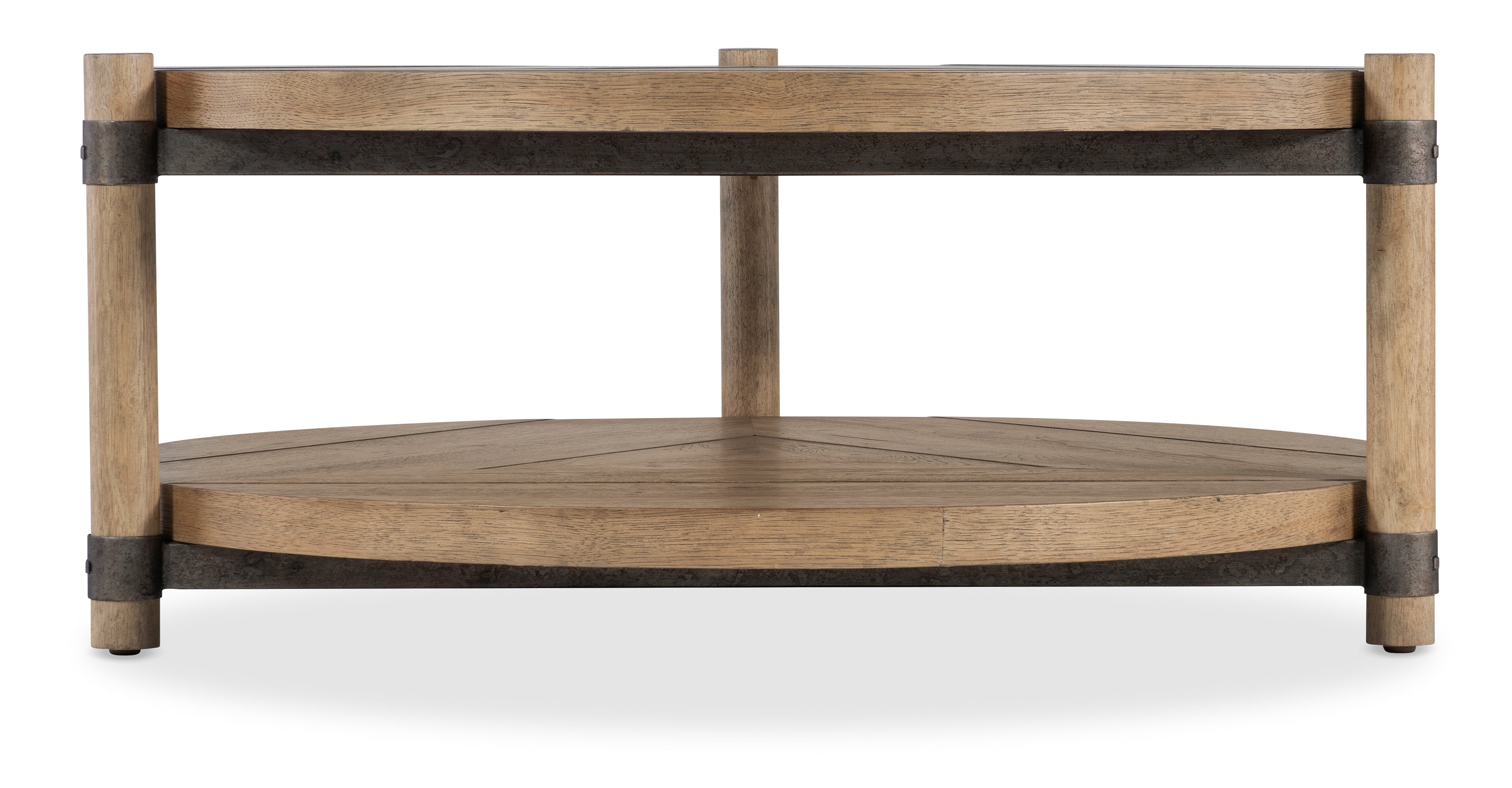 Hooker Furniture Vineyard Row Round Cocktail Table in Light Wood