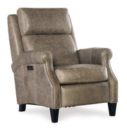 Hooker Furniture Hurley Power Recliner with Power Headrest in Dark Brown
