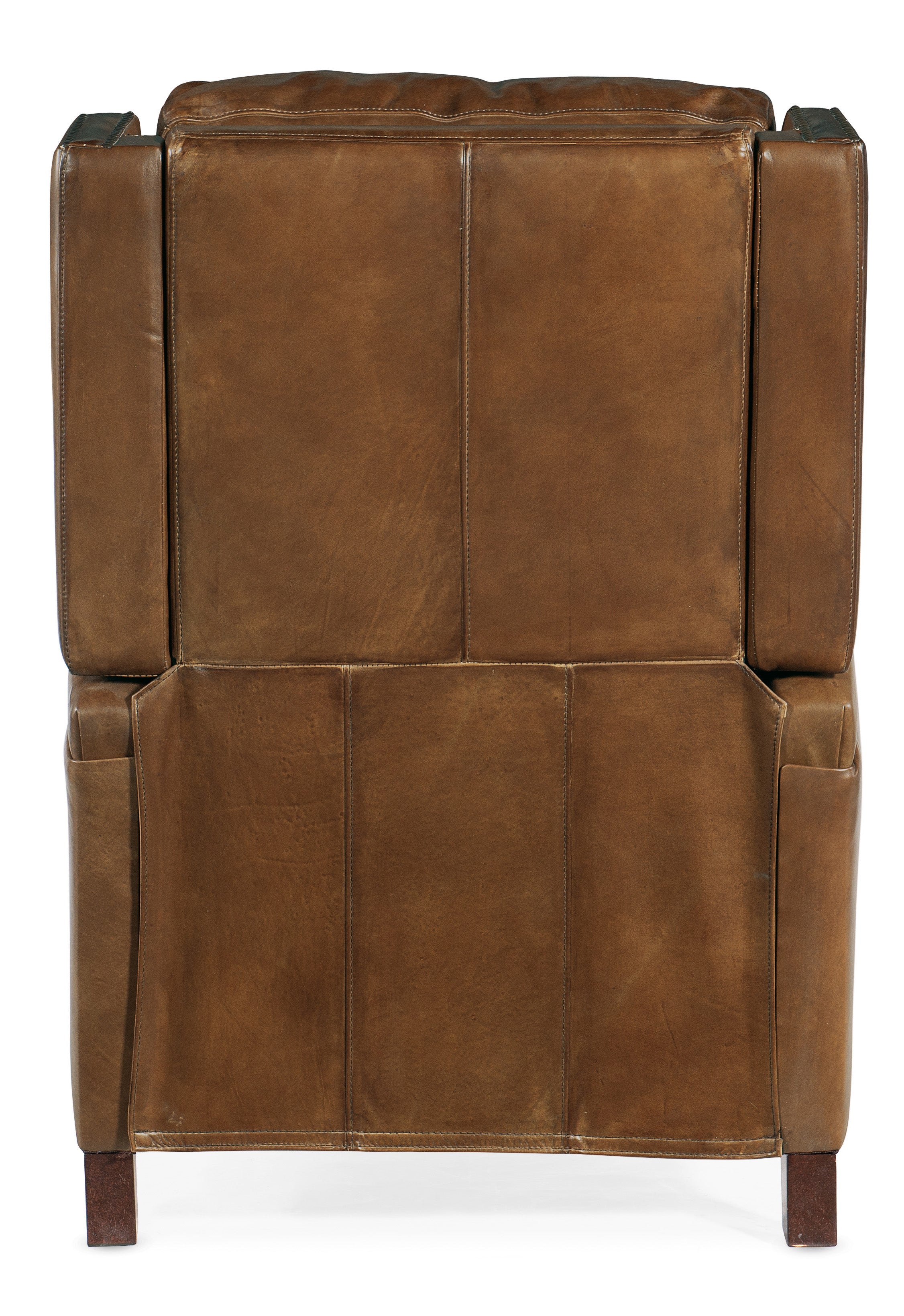 Hooker Furniture Collin Manual Push Back Recliner in Medium Brown