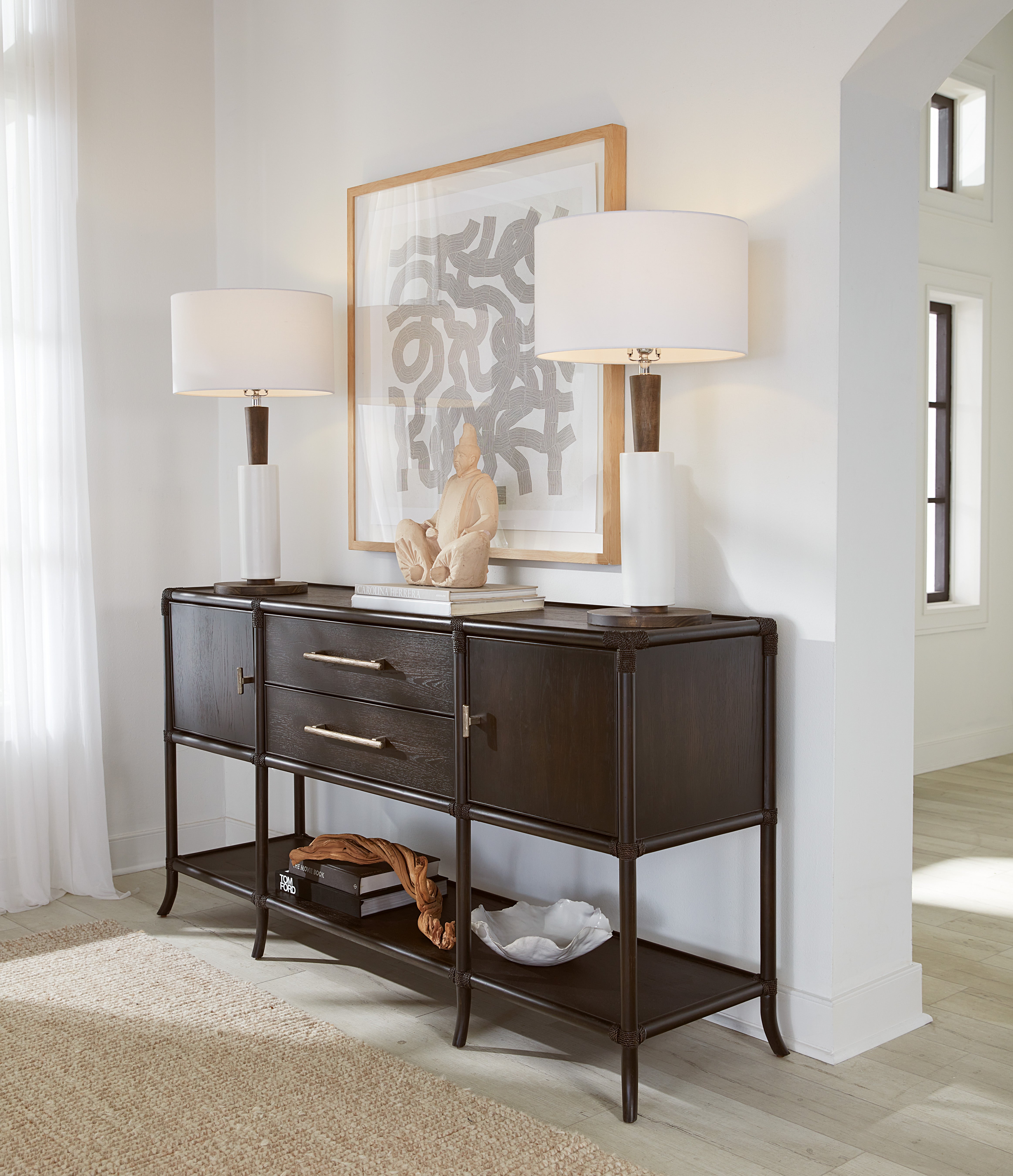 Hooker Furniture Retreat Pole Rattan Sideboard