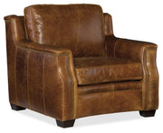 Hooker Furniture Yates Stationary Chair in Medium Brown