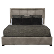 Bernhardt Furniture Morgan Leather Upholstered Bed in Espresso