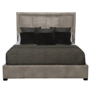 Bernhardt Furniture Morgan Leather Panel Bed in Espresso