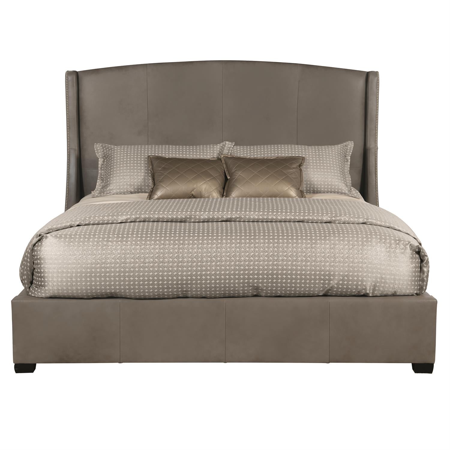 Bernhardt Furniture Cooper Leather Shelter Bed in Espresso