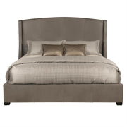 Bernhardt Furniture Cooper Leather Shelter Bed in Espresso