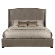 Bernhardt Furniture Cooper Leather Shelter Bed 64" in Espresso