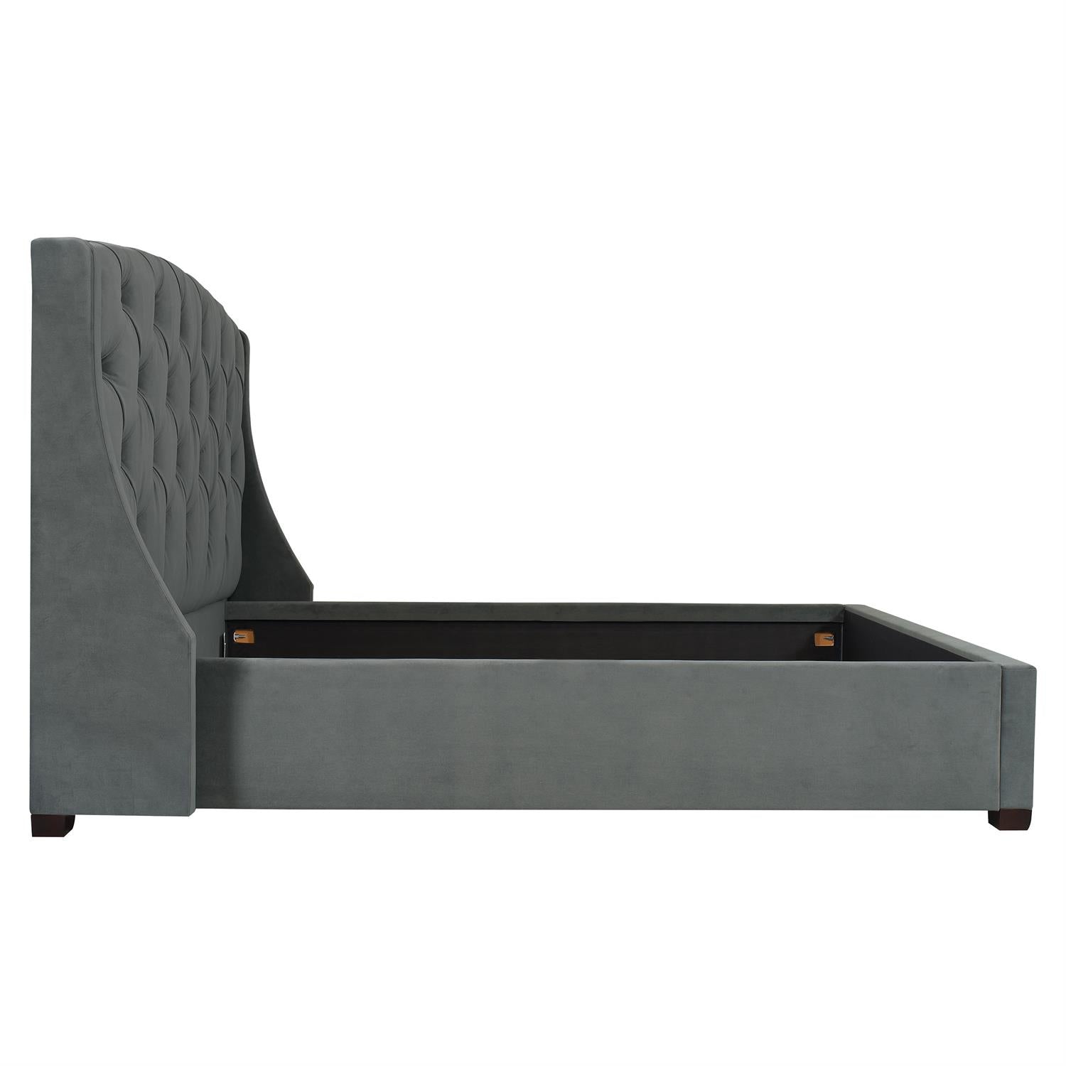 Bernhardt Furniture Jordan Fabric Shelter Bed in Espresso