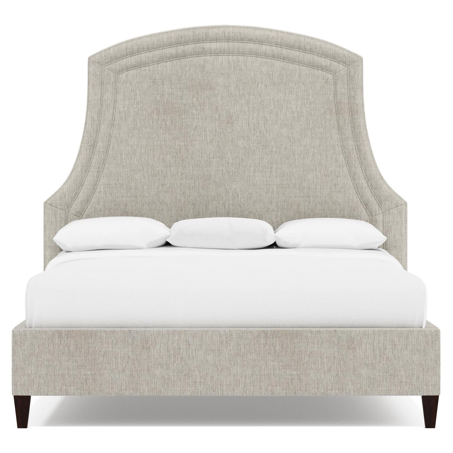 Bernhardt Furniture Bayford Fabric Panel Bed in Smoke