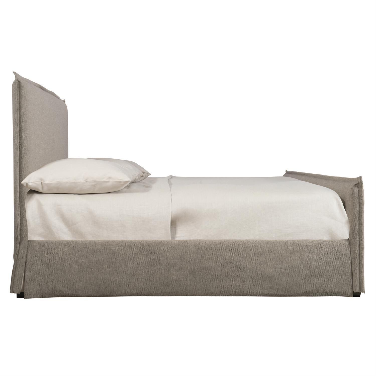 Bernhardt Furniture Gerston Fabric Panel Bed King in Espresso