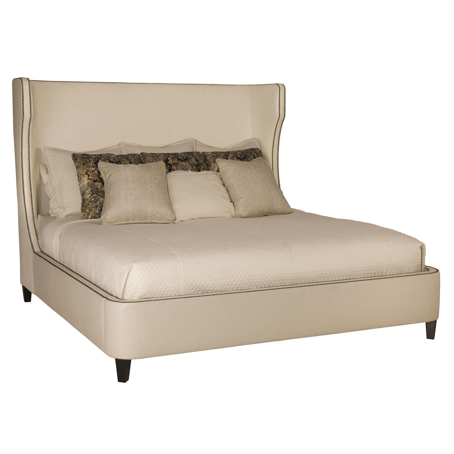 Bernhardt Furniture Wheeling Fabric Shelter Bed King in Espresso