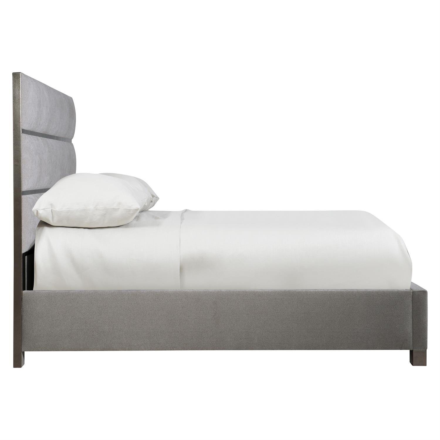 Bernhardt Furniture Tinsley Fabric Panel Bed King in Graphite