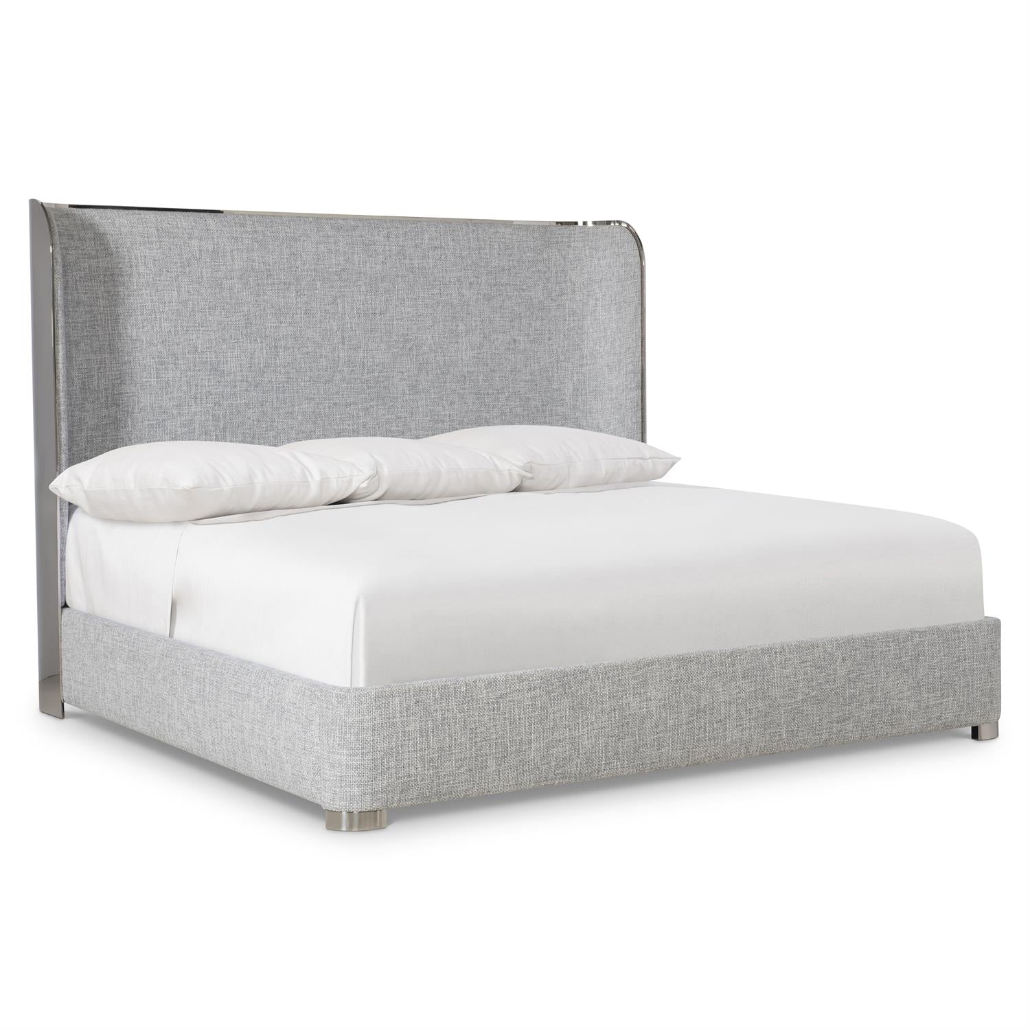 Bernhardt Furniture Croix Shelter Bed King in Gray
