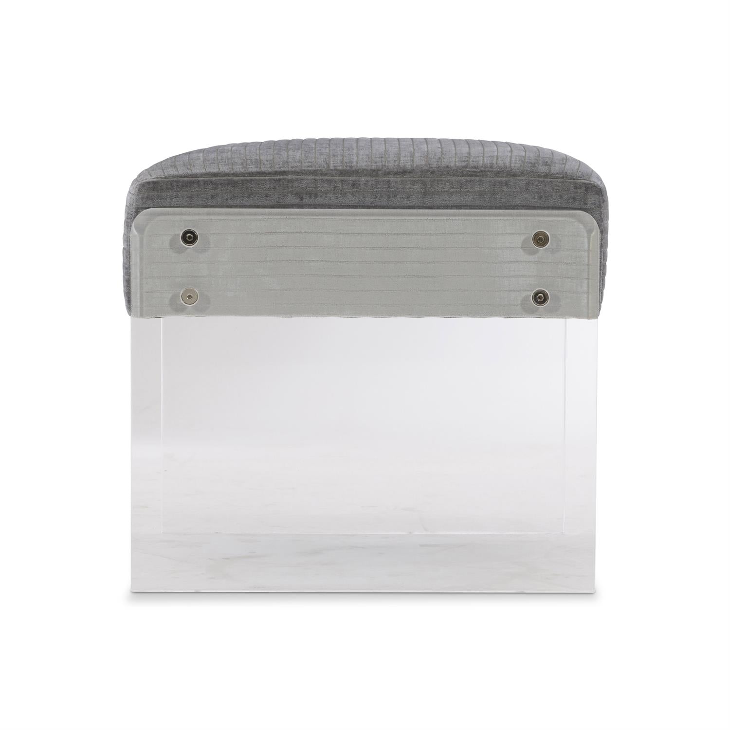 Bernhardt Furniture Jasper Fabric Ottoman in Gray