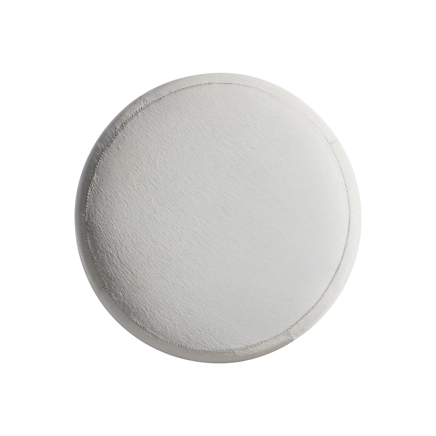 Bernhardt Furniture Ash Leather Ottoman in White