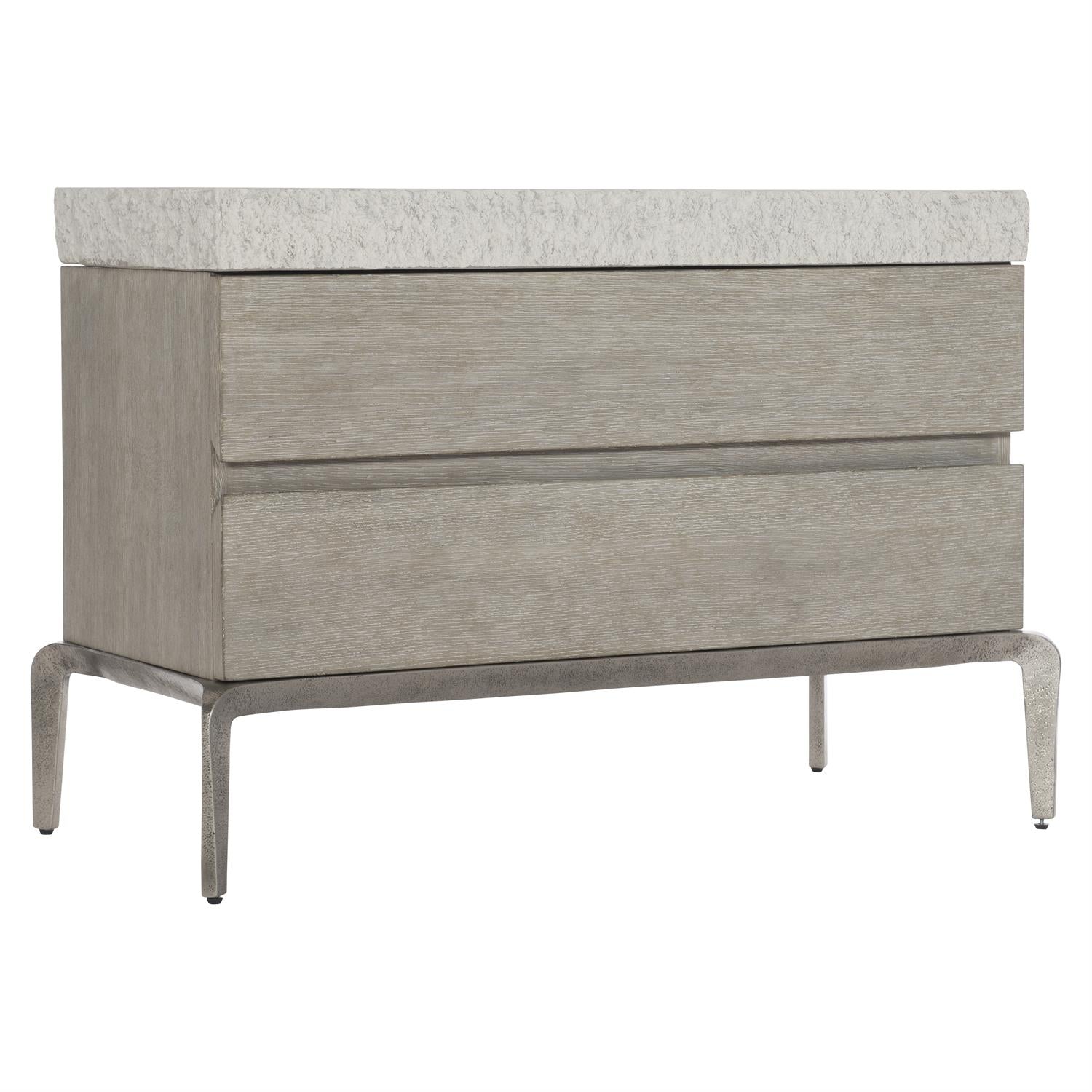 Bernhardt Furniture Ritter Nightstand in Sand Grey/Flint