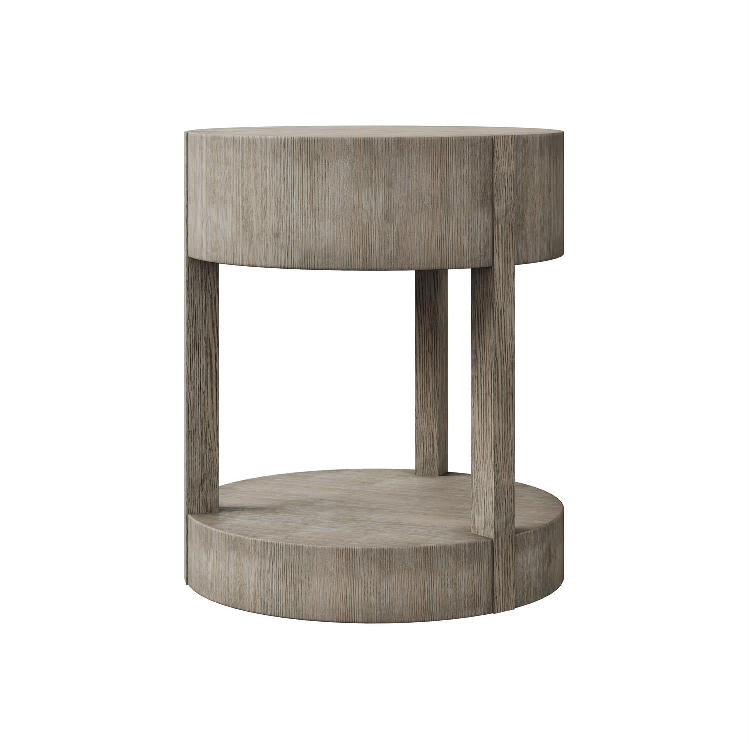 Bernhardt Furniture Calder Nightstand in Rustic Grey