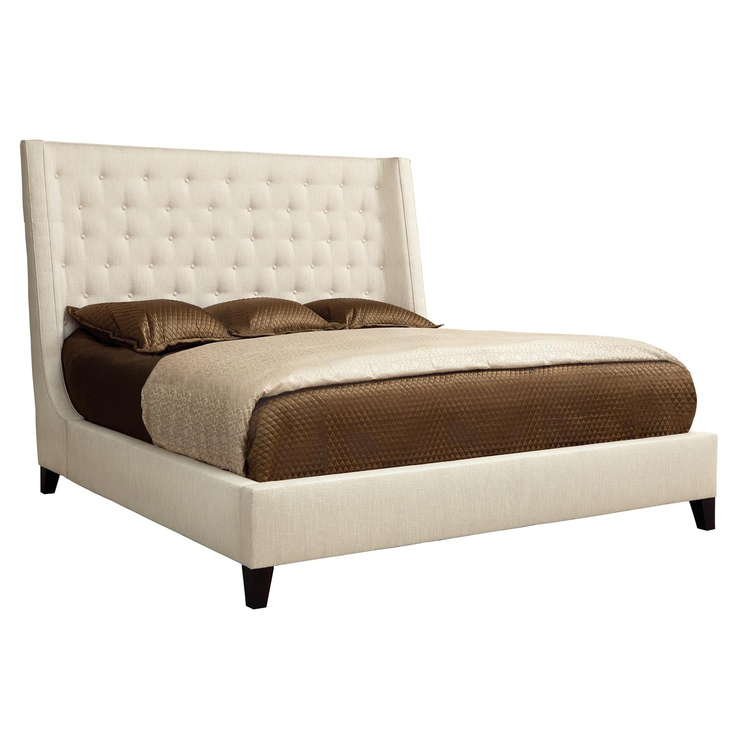 Bernhardt Furniture Maxime Fabric Shelter Bed King in Espresso