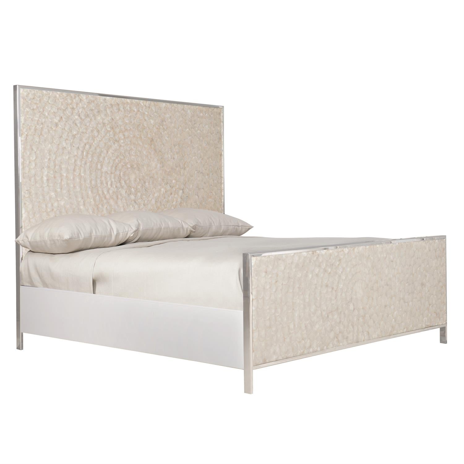 Bernhardt Furniture Helios Panel Bed King in Pure White