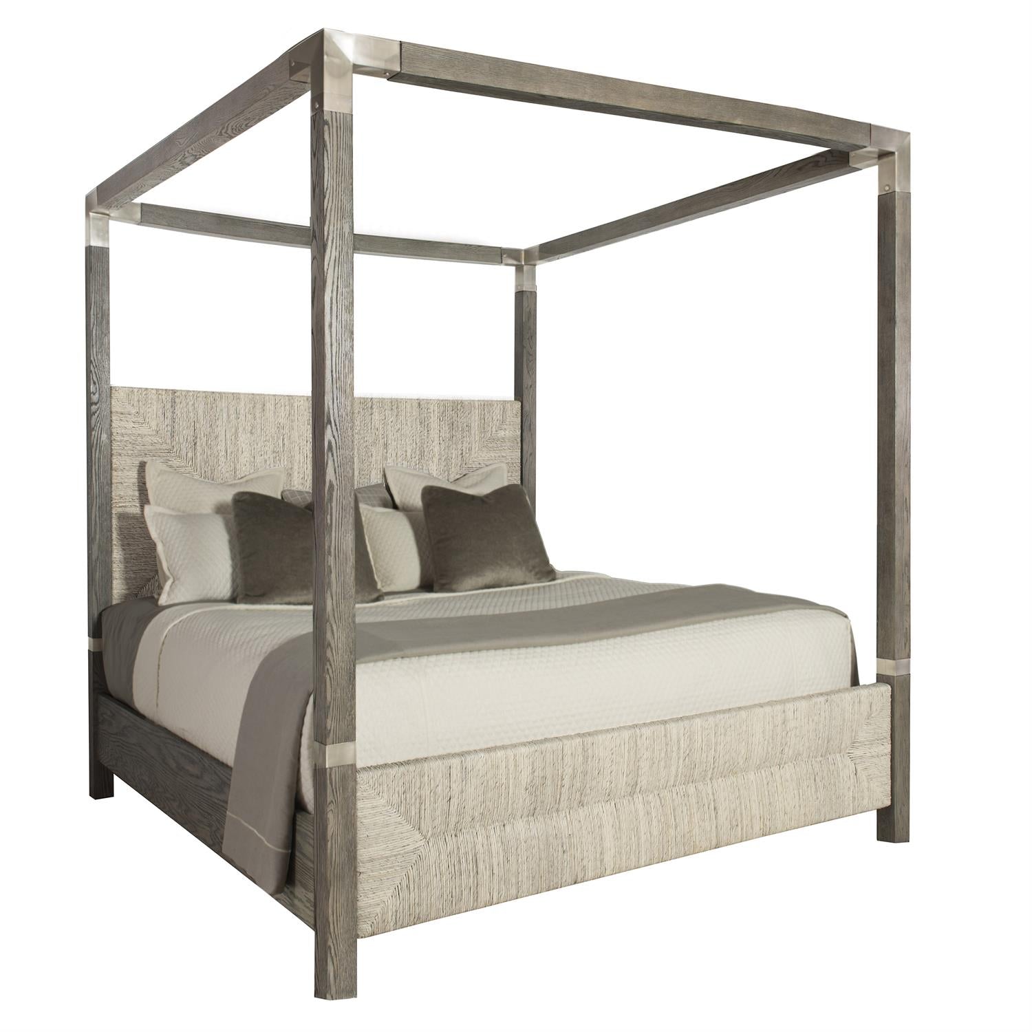 Bernhardt Furniture Palma Canopy Bed King in Rustic Grey