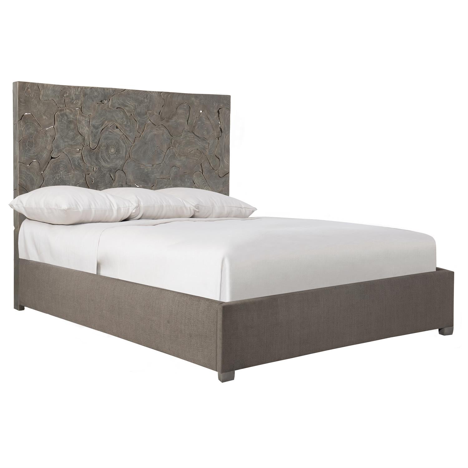 Bernhardt Furniture Calavaras Fabric Panel Bed King in Truffle