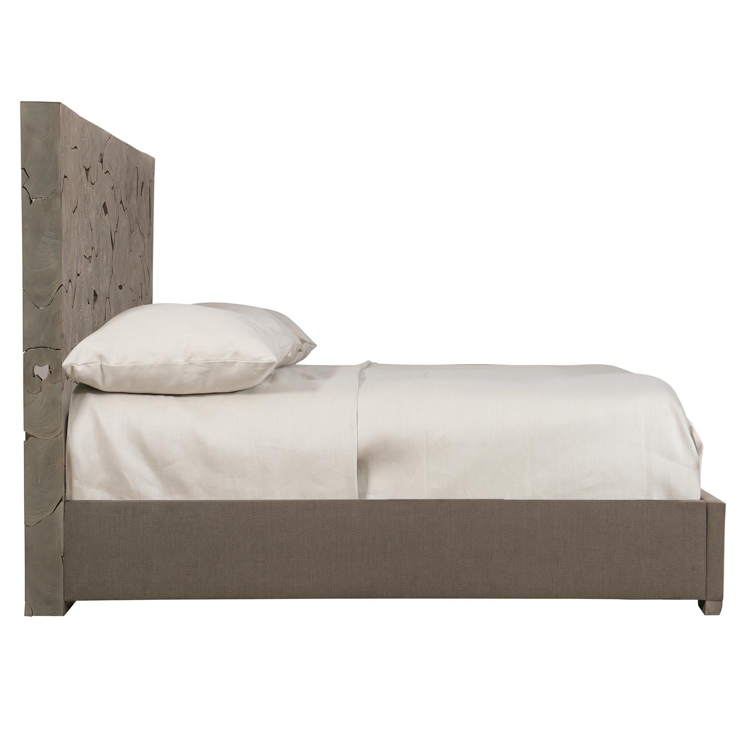 Bernhardt Furniture Calavaras Fabric Panel Bed King in Truffle