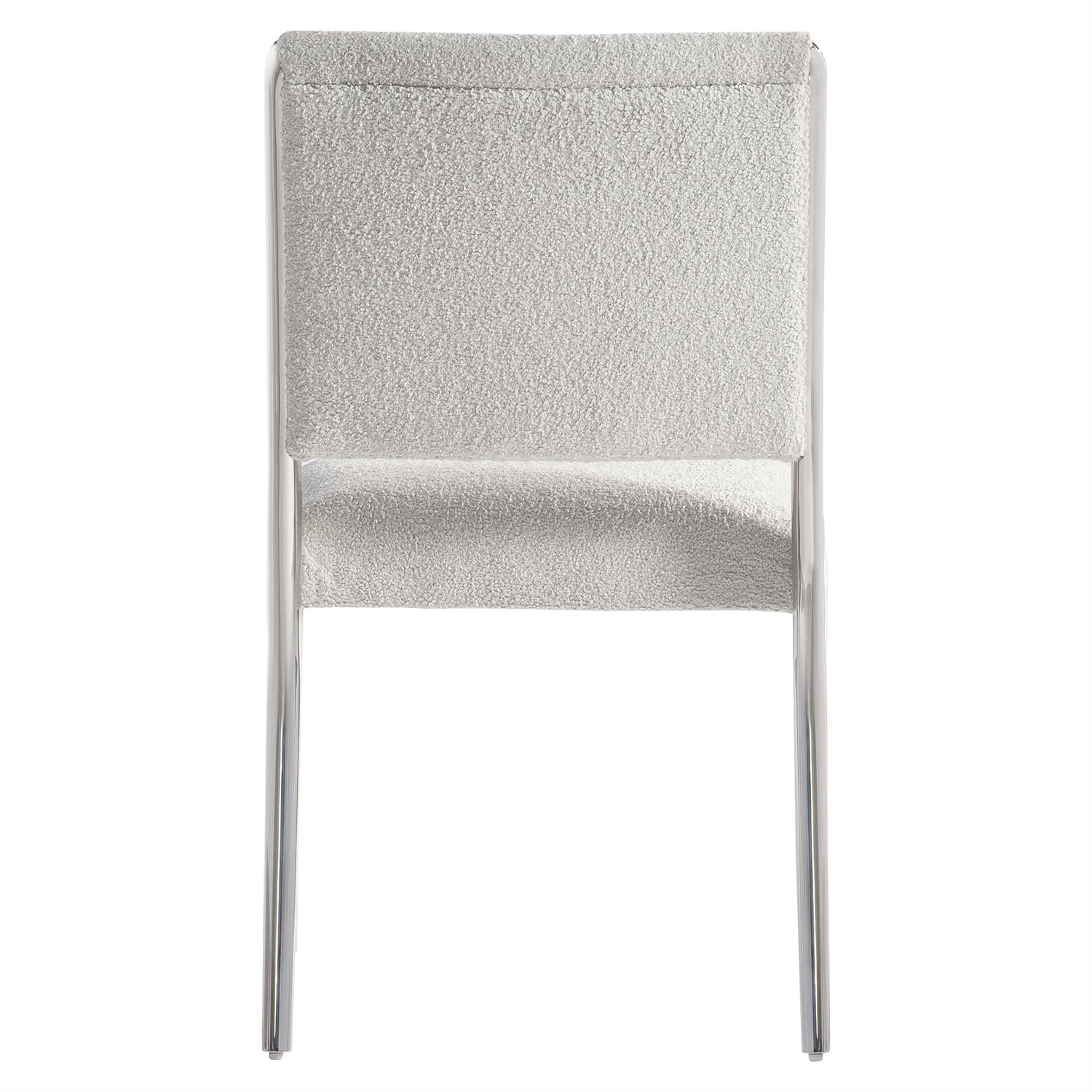 Bernhardt Furniture Brianna Fabric Side Chair in White/Silver