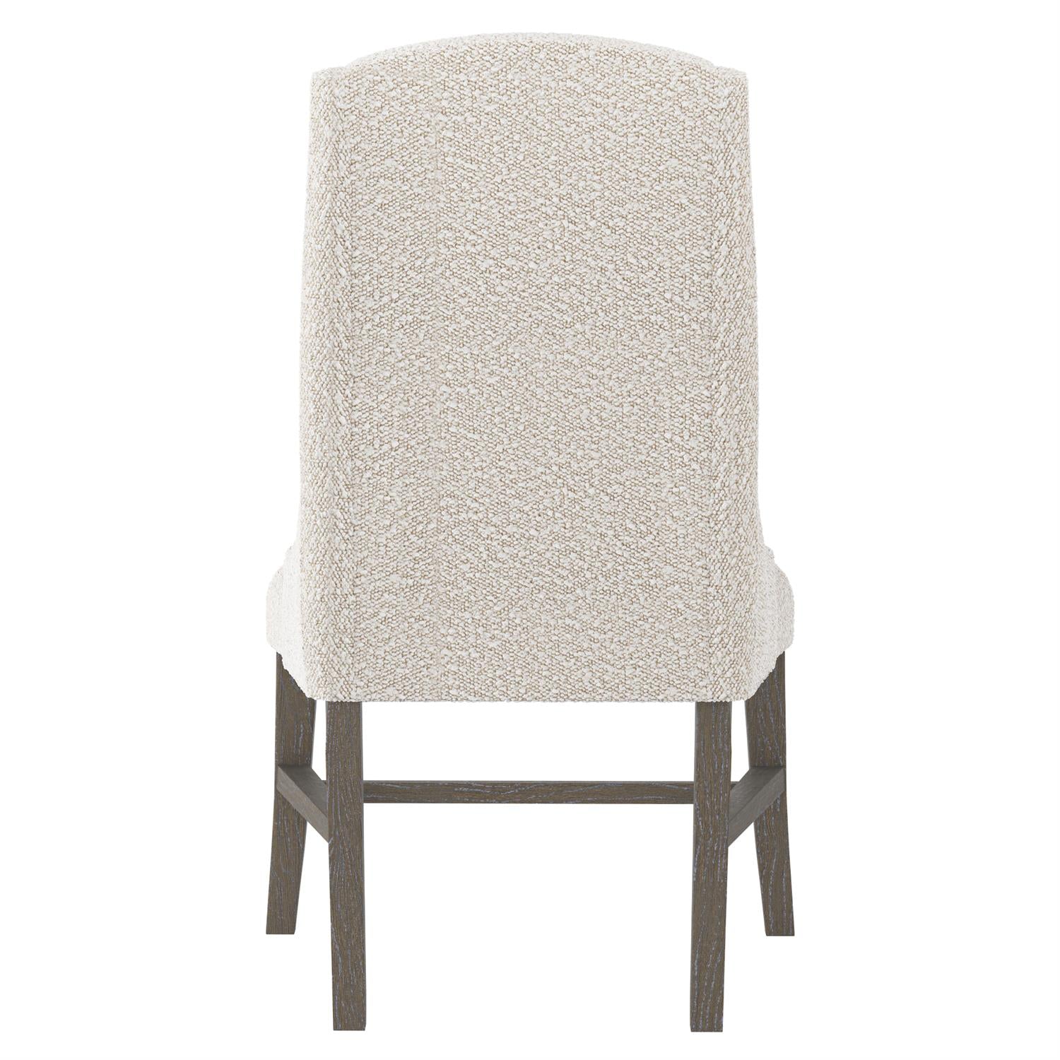 Bernhardt Furniture Slope Fabric Side Chair in White/Portobello