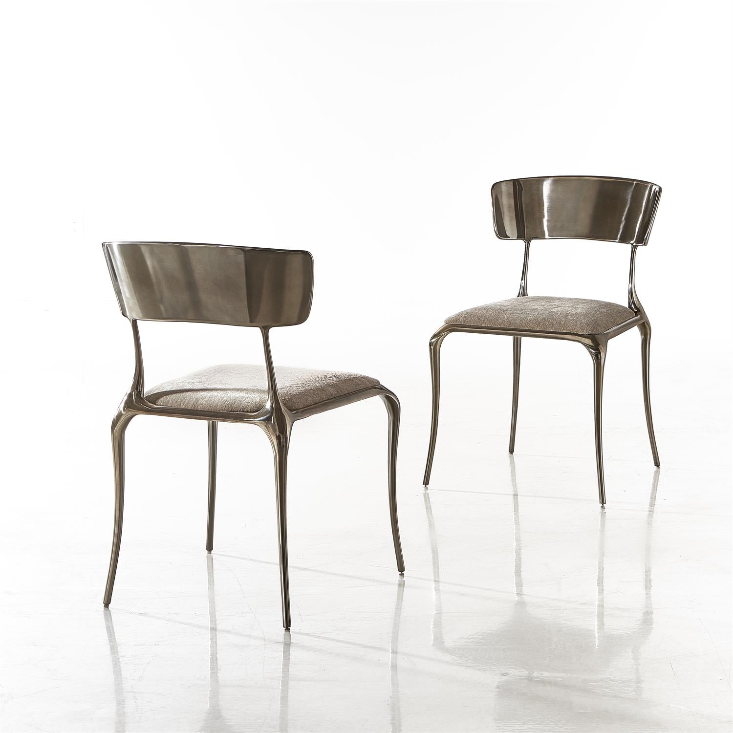 Bernhardt Furniture Pravo Side Chair in Light Bronze