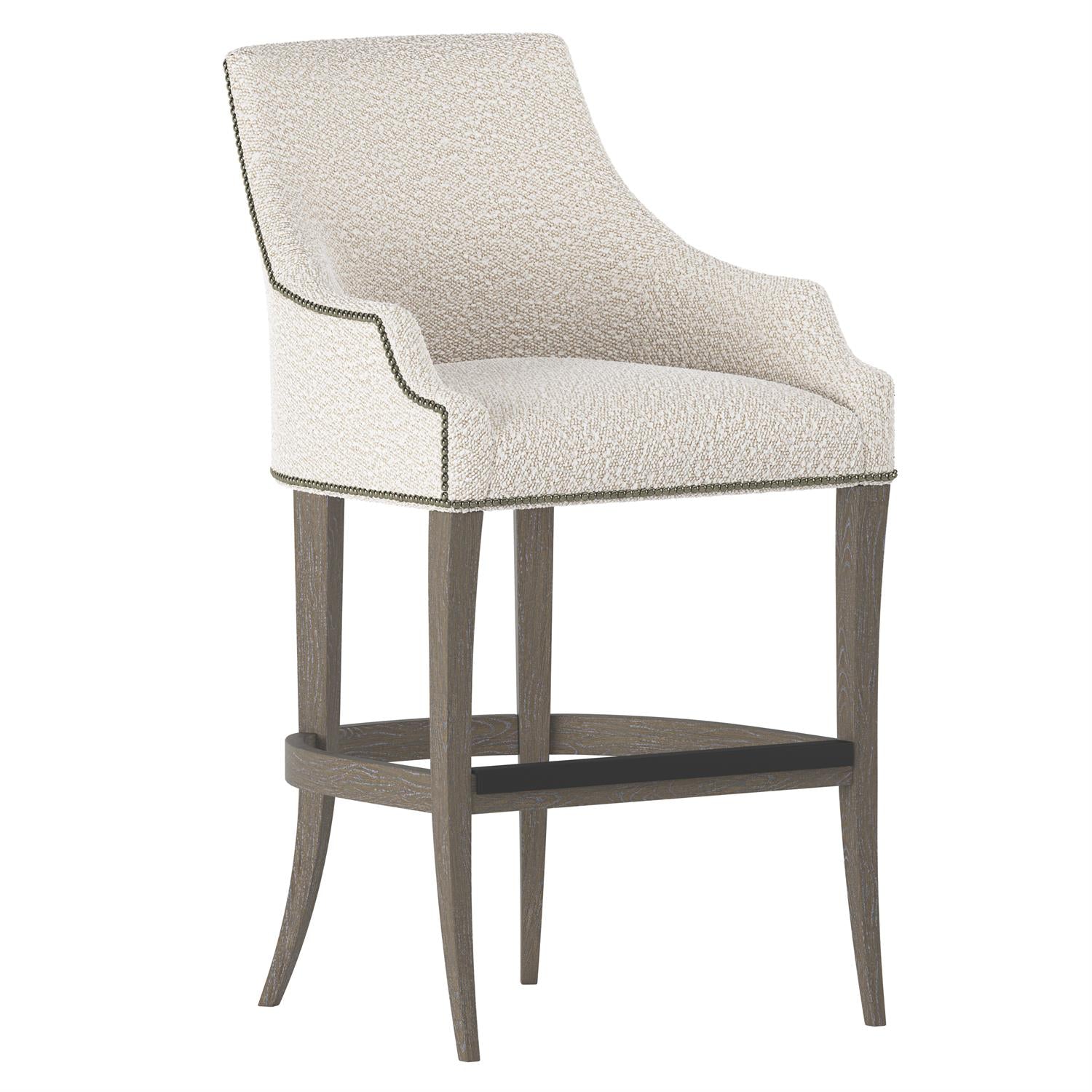 Bernhardt Furniture Keeley Fabric Bar Stool in Portobello