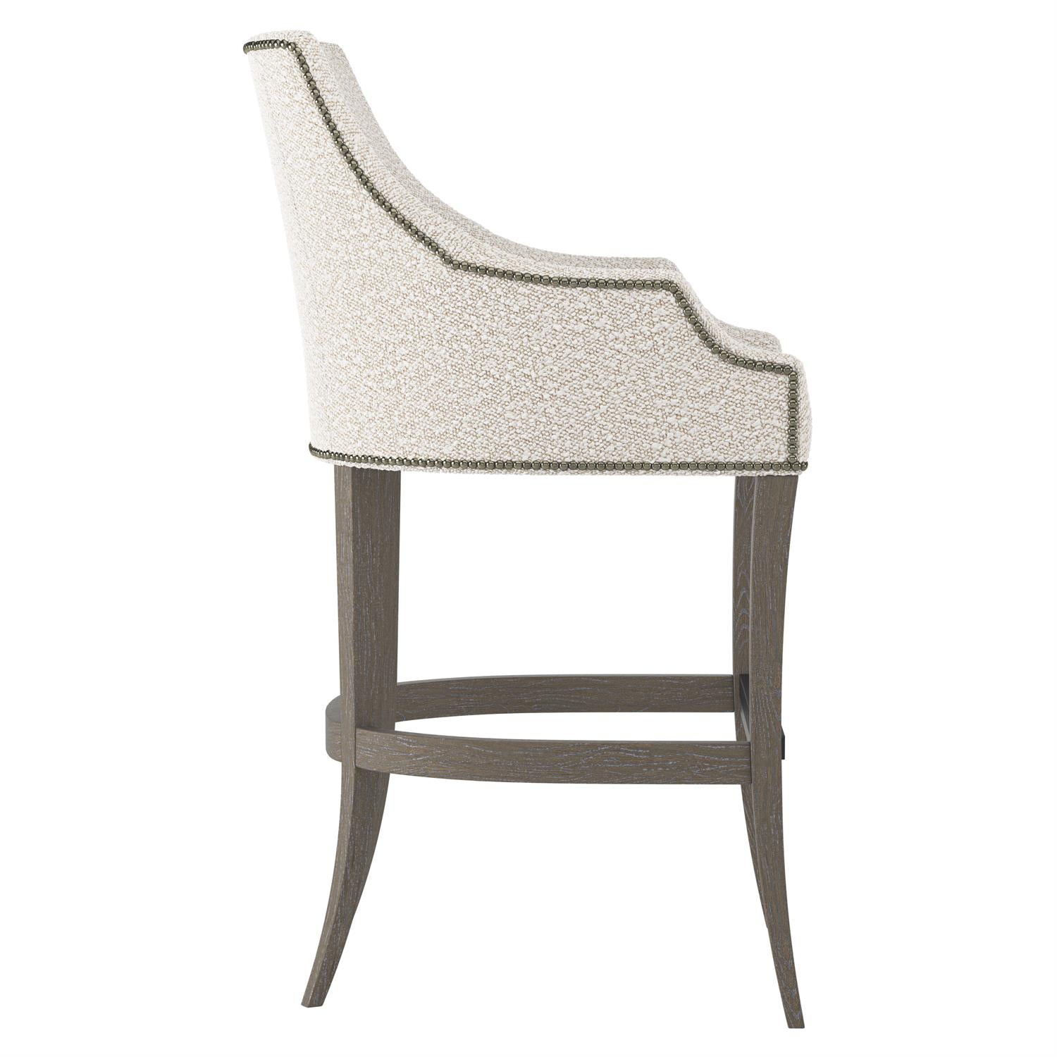 Bernhardt Furniture Keeley Fabric Bar Stool in Portobello