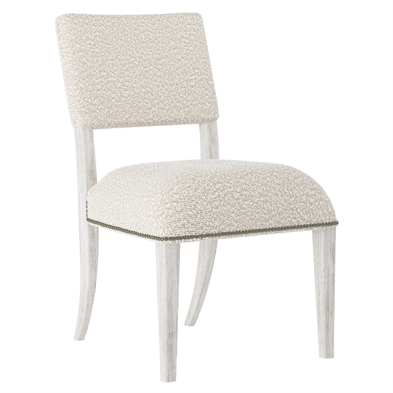 Bernhardt Furniture Moore Fabric Side Chair in Glacier White