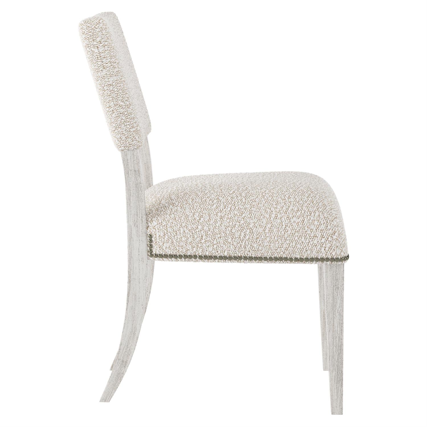 Bernhardt Furniture Moore Fabric Side Chair in Glacier White