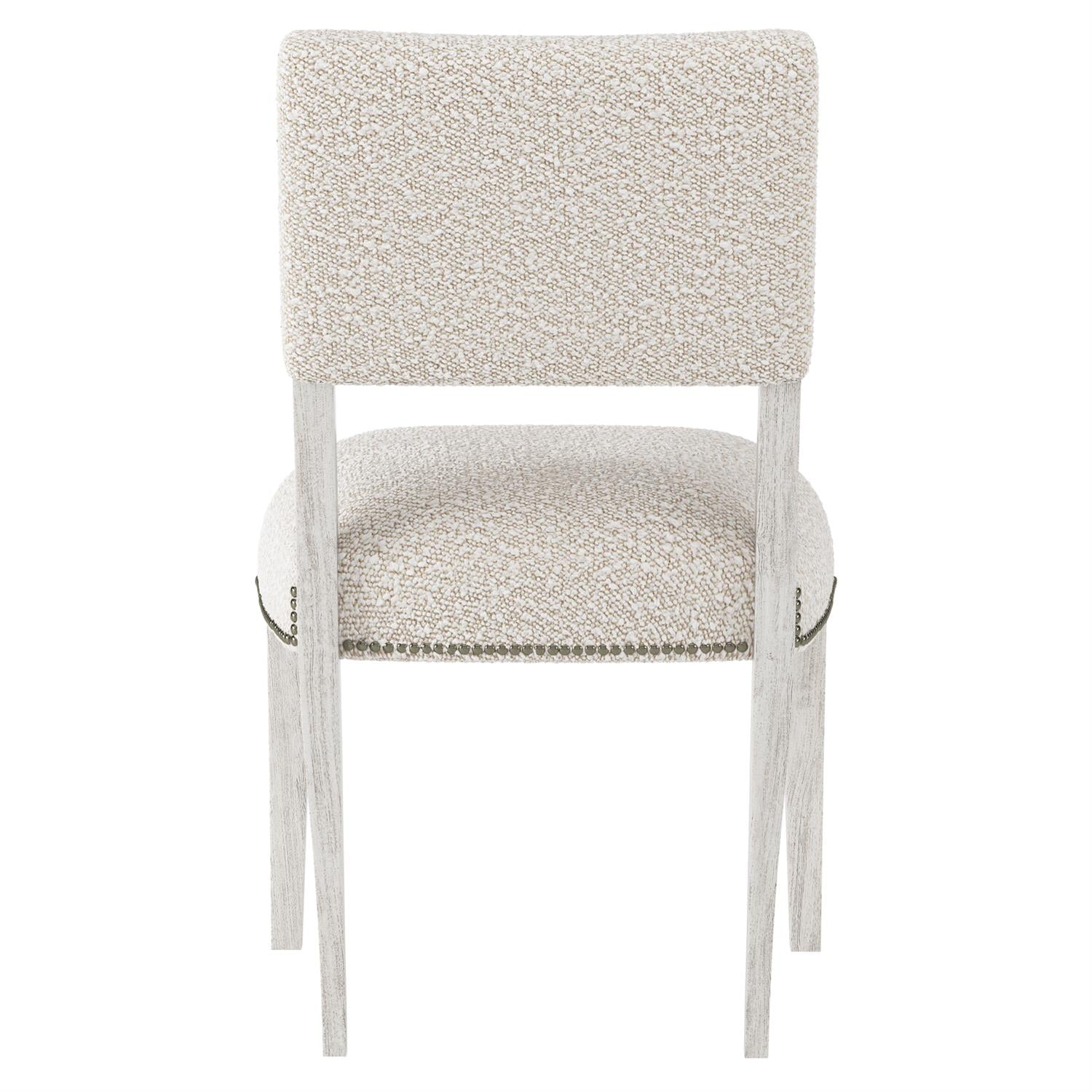 Bernhardt Furniture Moore Fabric Side Chair in Glacier White