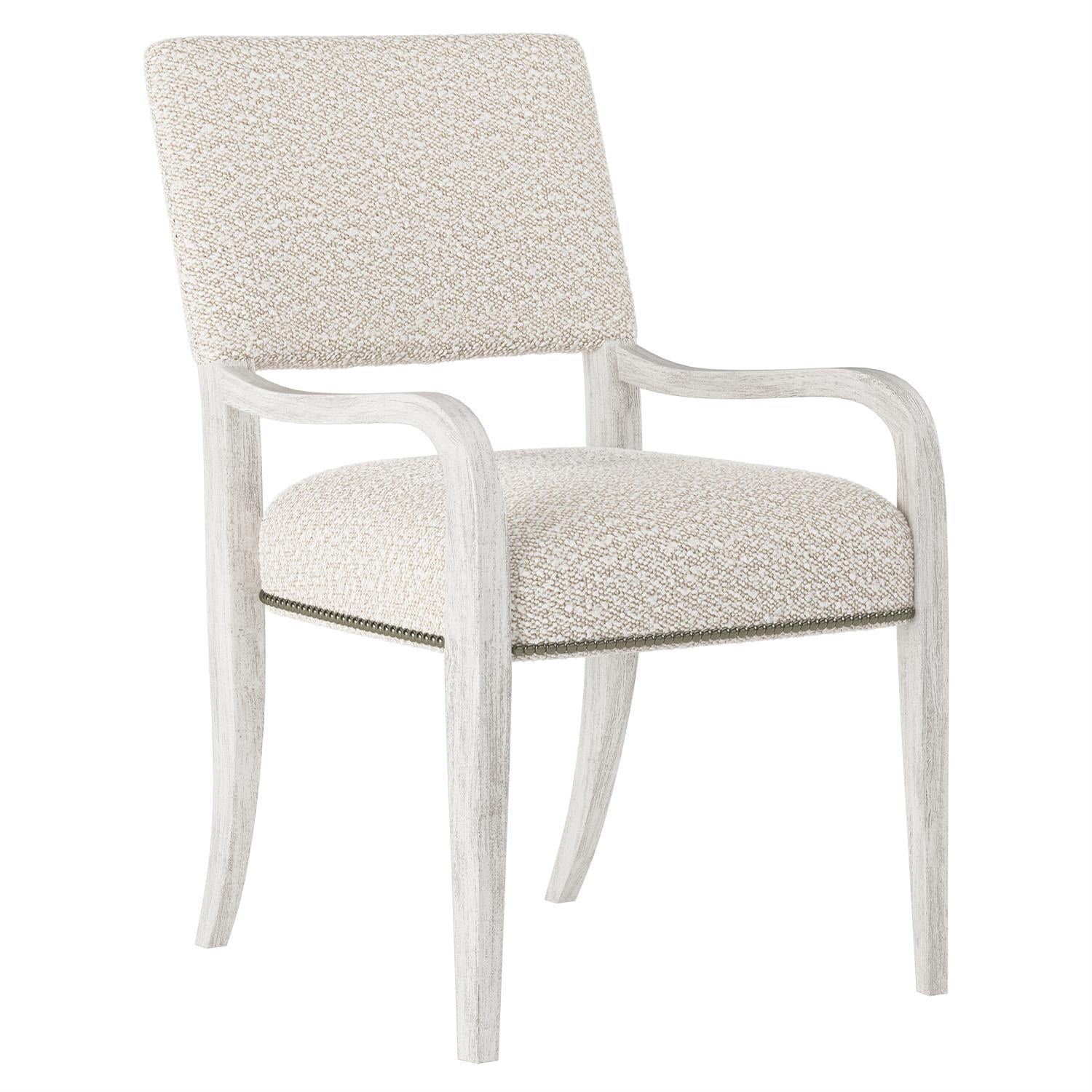 Bernhardt Furniture Moore Fabric Arm Chair in Glacier White