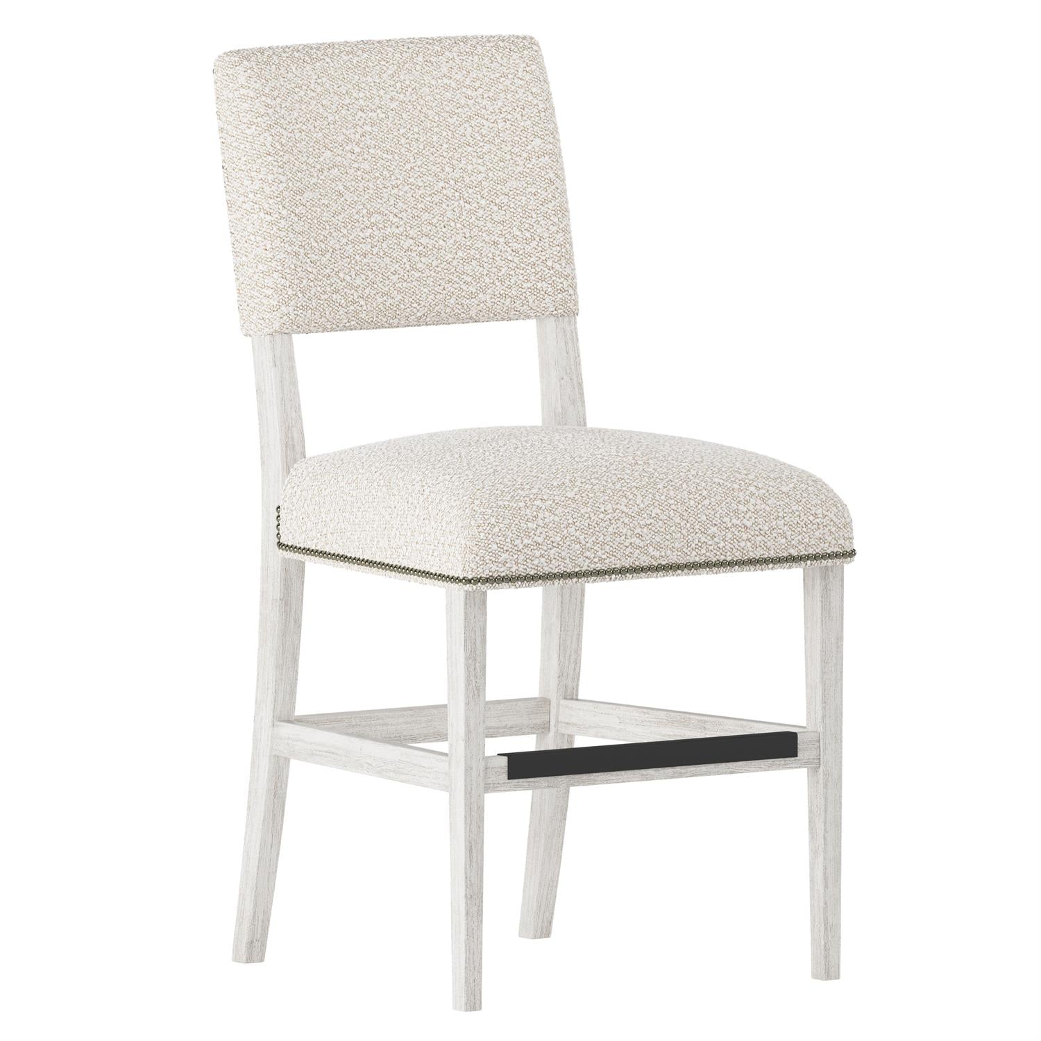 Bernhardt Furniture Moore Fabric Counter Stool in Glacier White